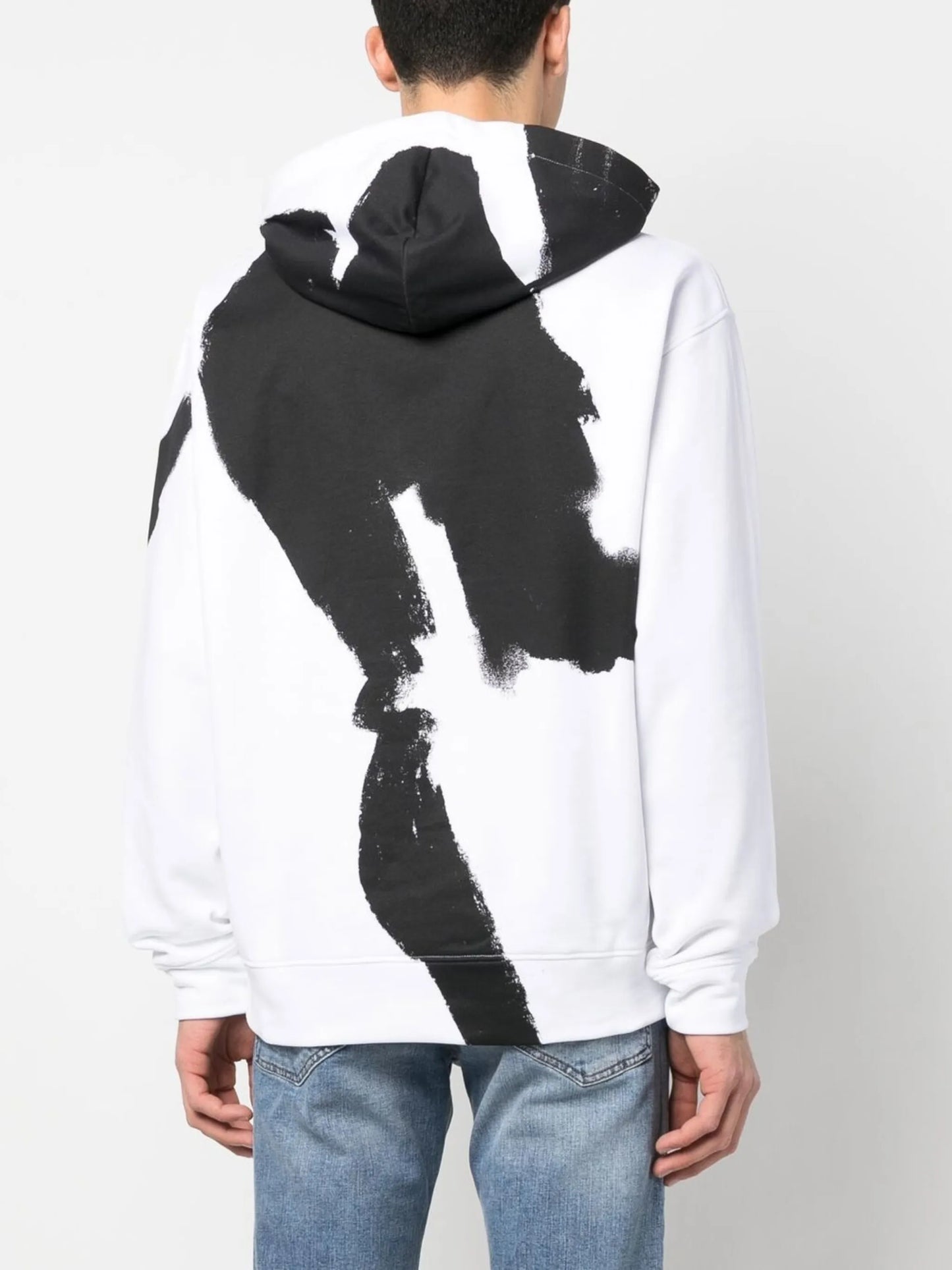 chest logo-print detail hoodie
