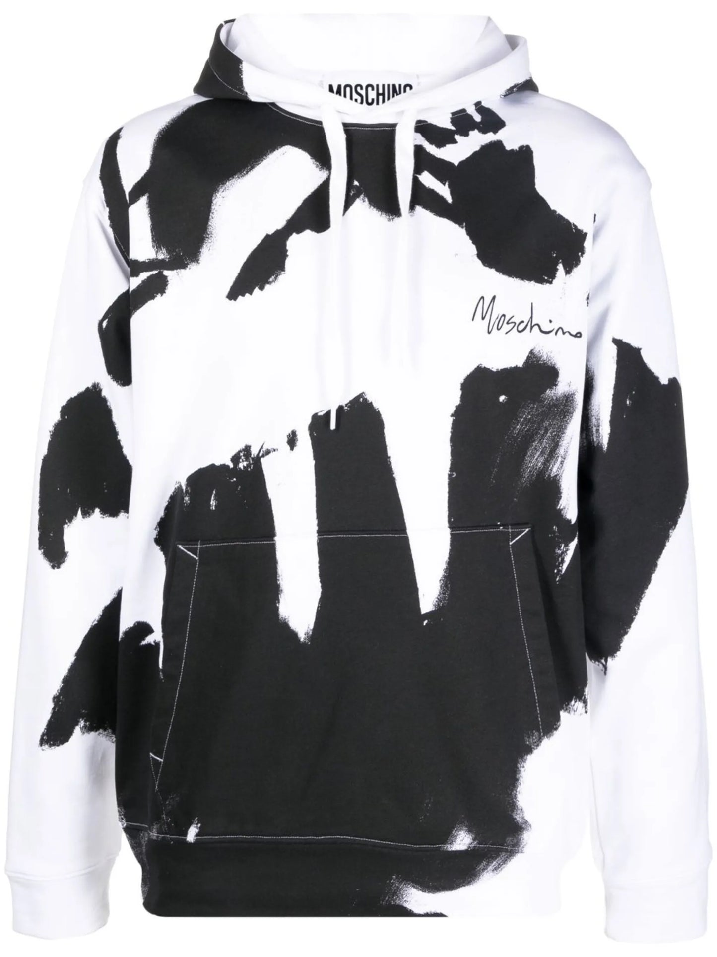 chest logo-print detail hoodie