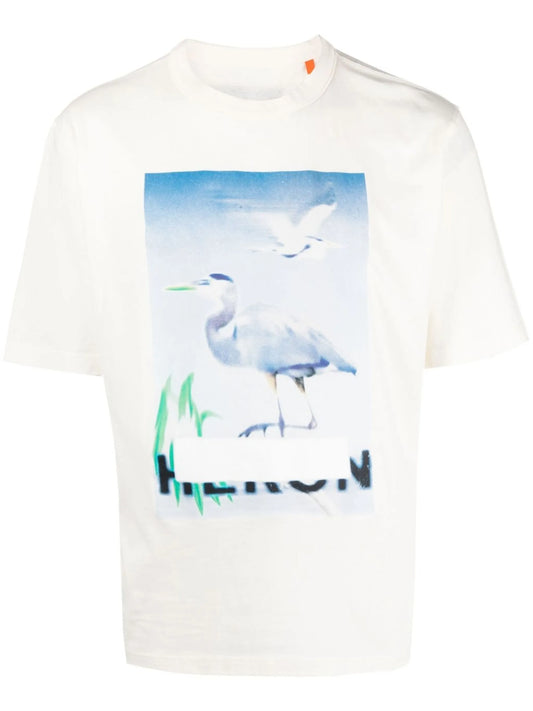 Censored Heron-print T-shirt