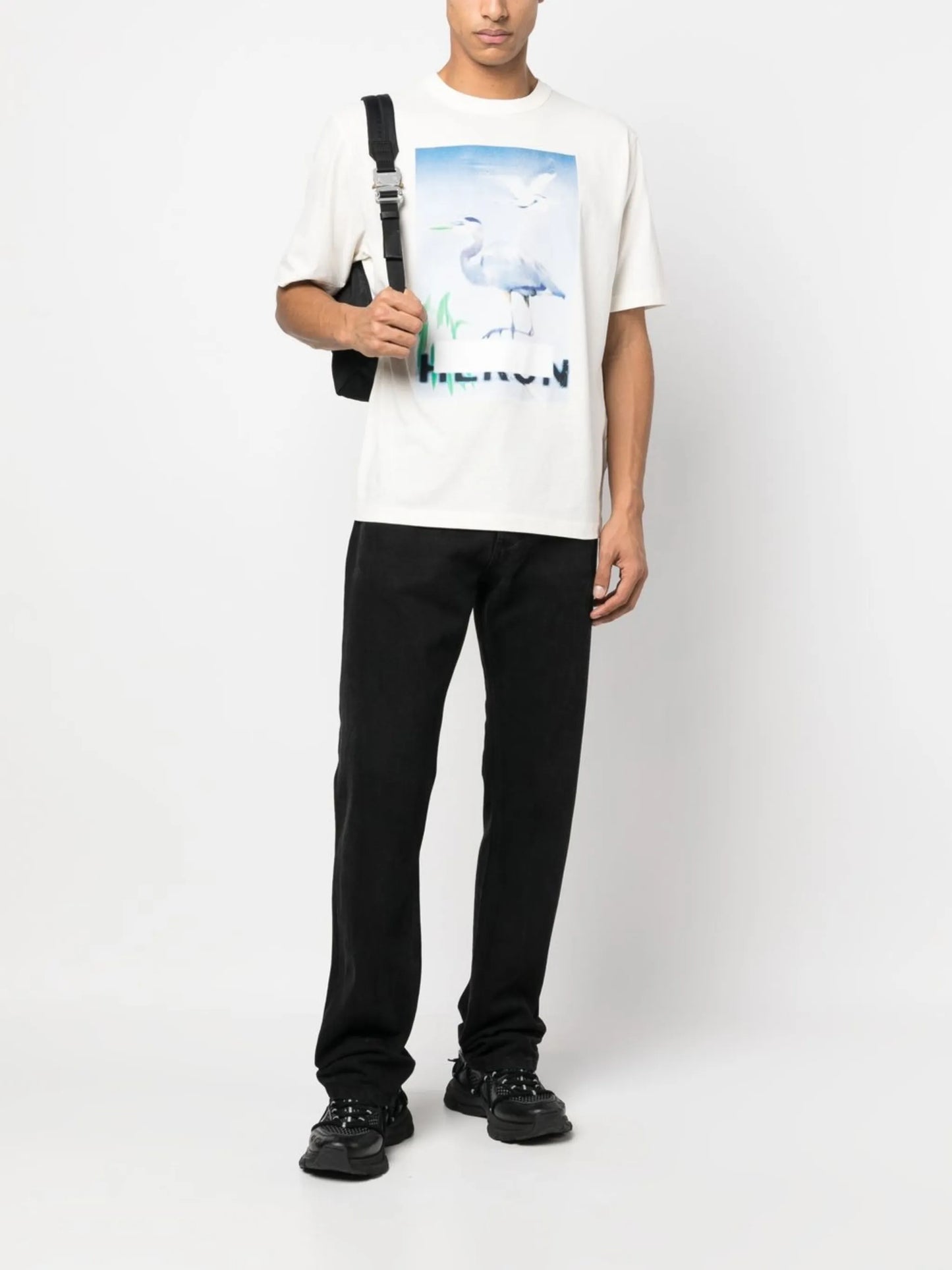 Censored Heron-print T-shirt