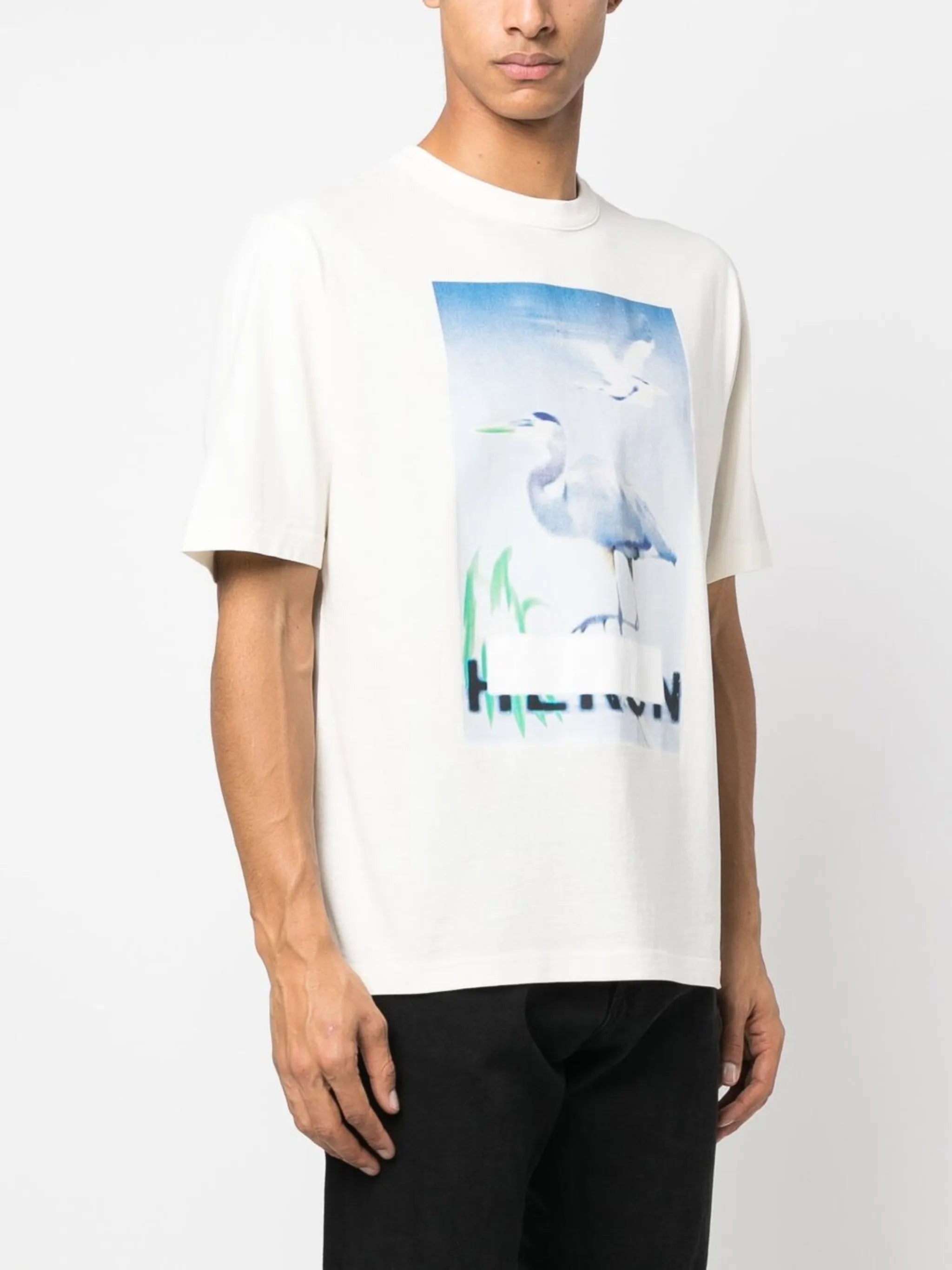 Censored Heron-print T-shirt