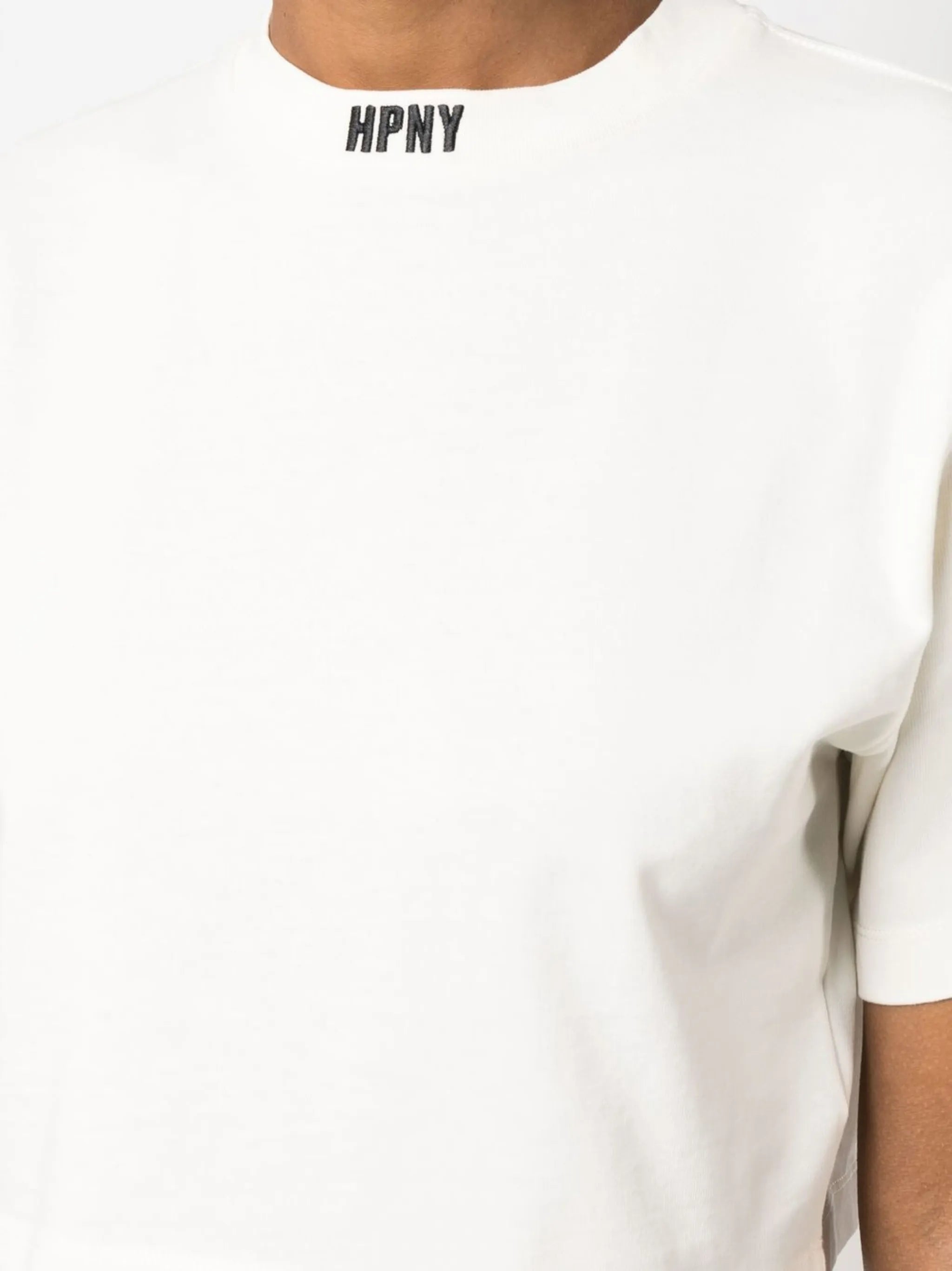 embroidered-logo cropped T-shirt