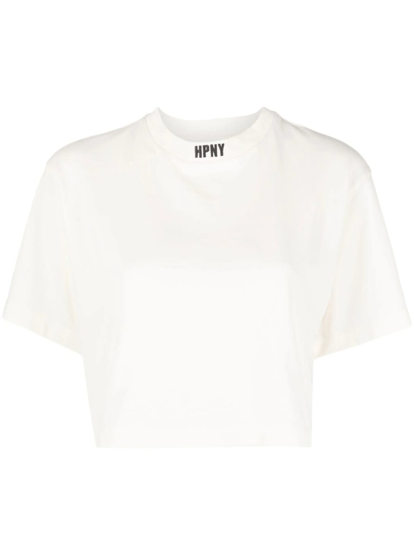 embroidered-logo cropped T-shirt
