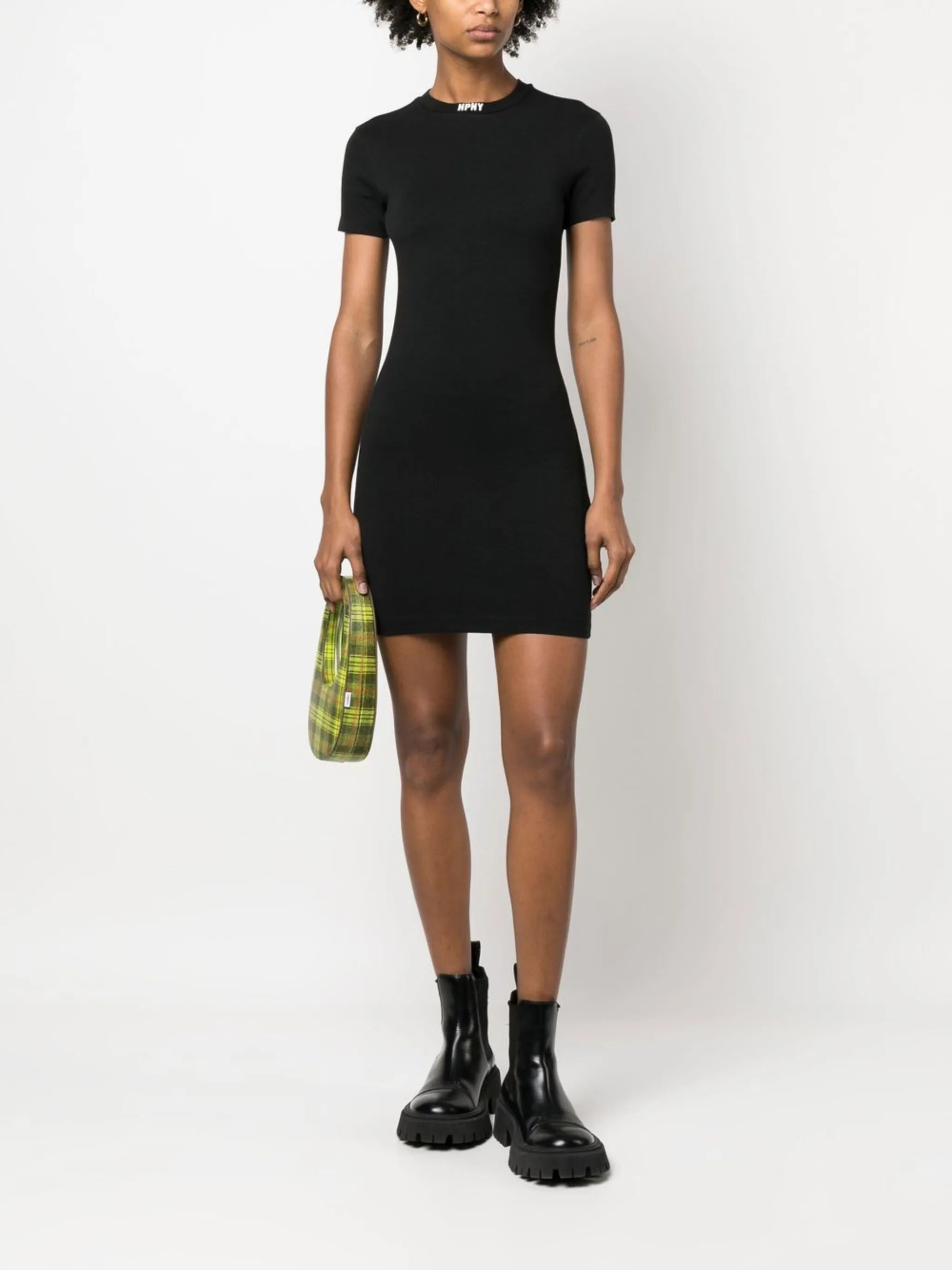 logo-embroidered T-shirt dress