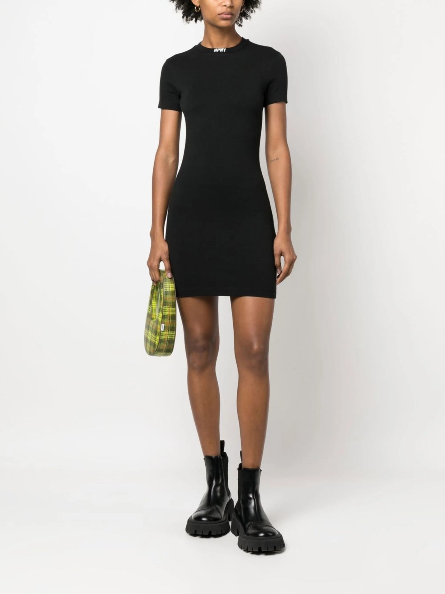 logo-embroidered T-shirt dress
