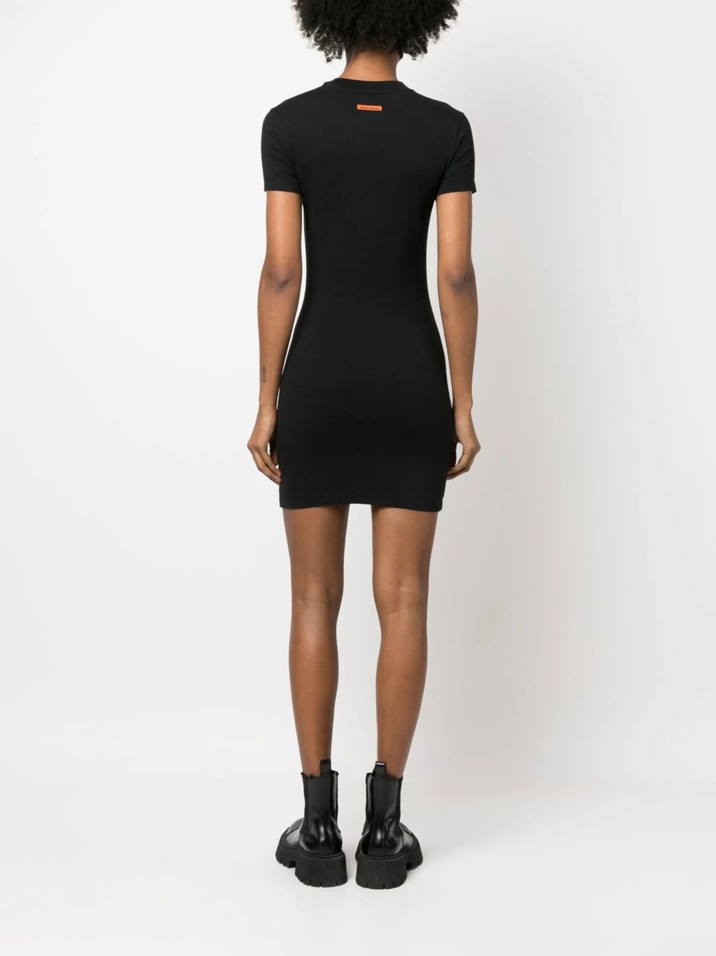 logo-embroidered T-shirt dress