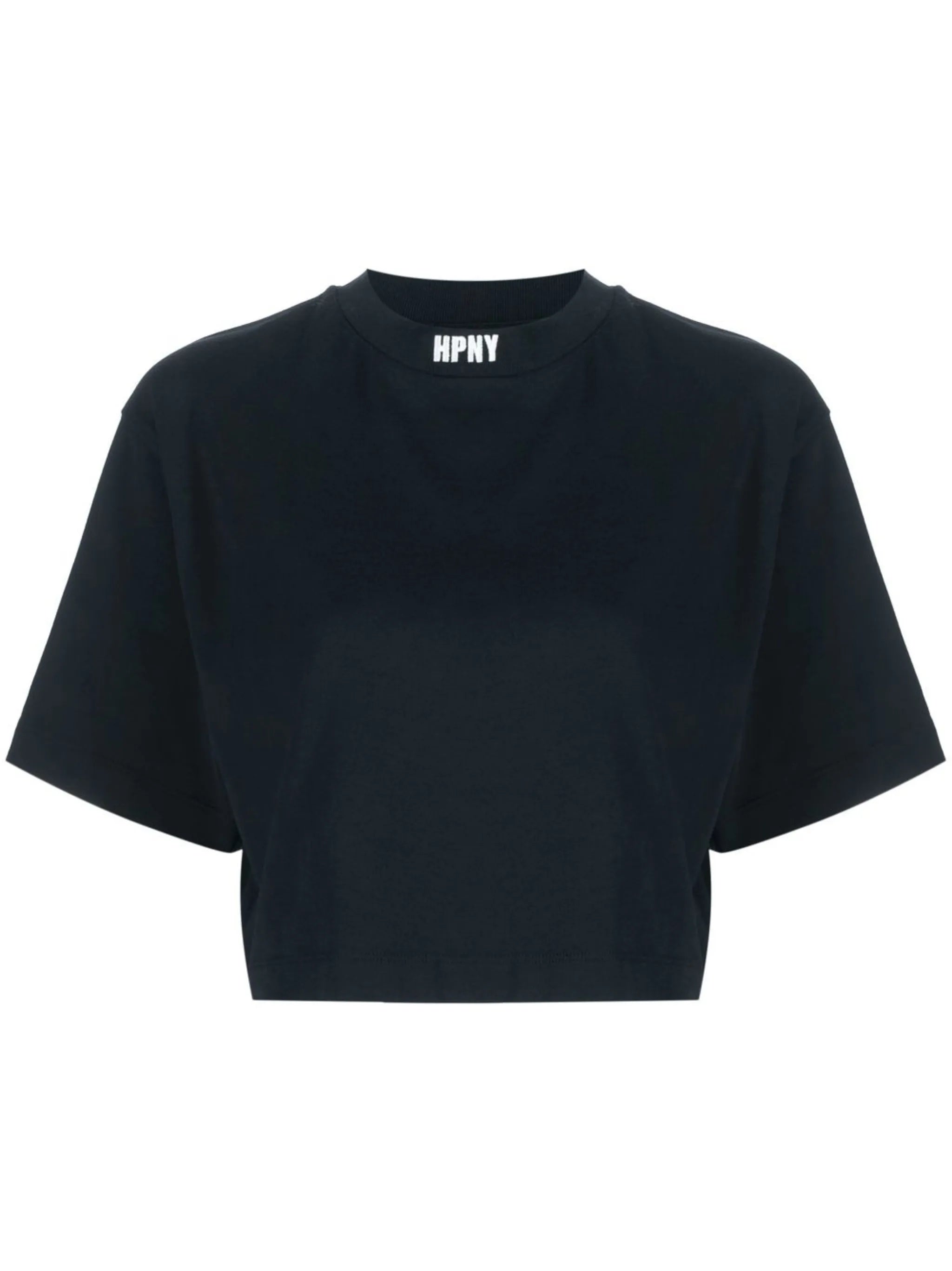 embroidered-logo cropped T-shirt