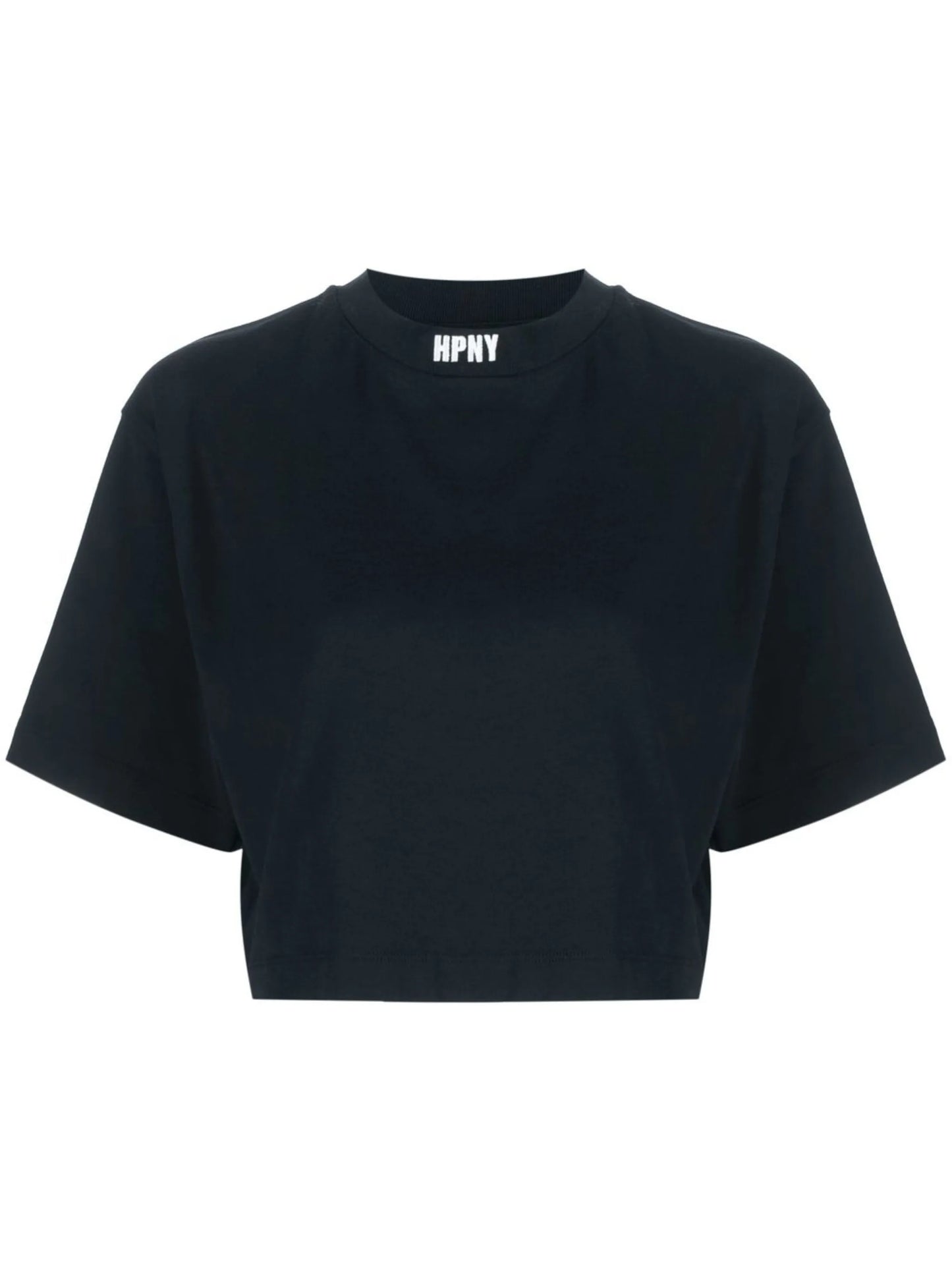 embroidered-logo cropped T-shirt
