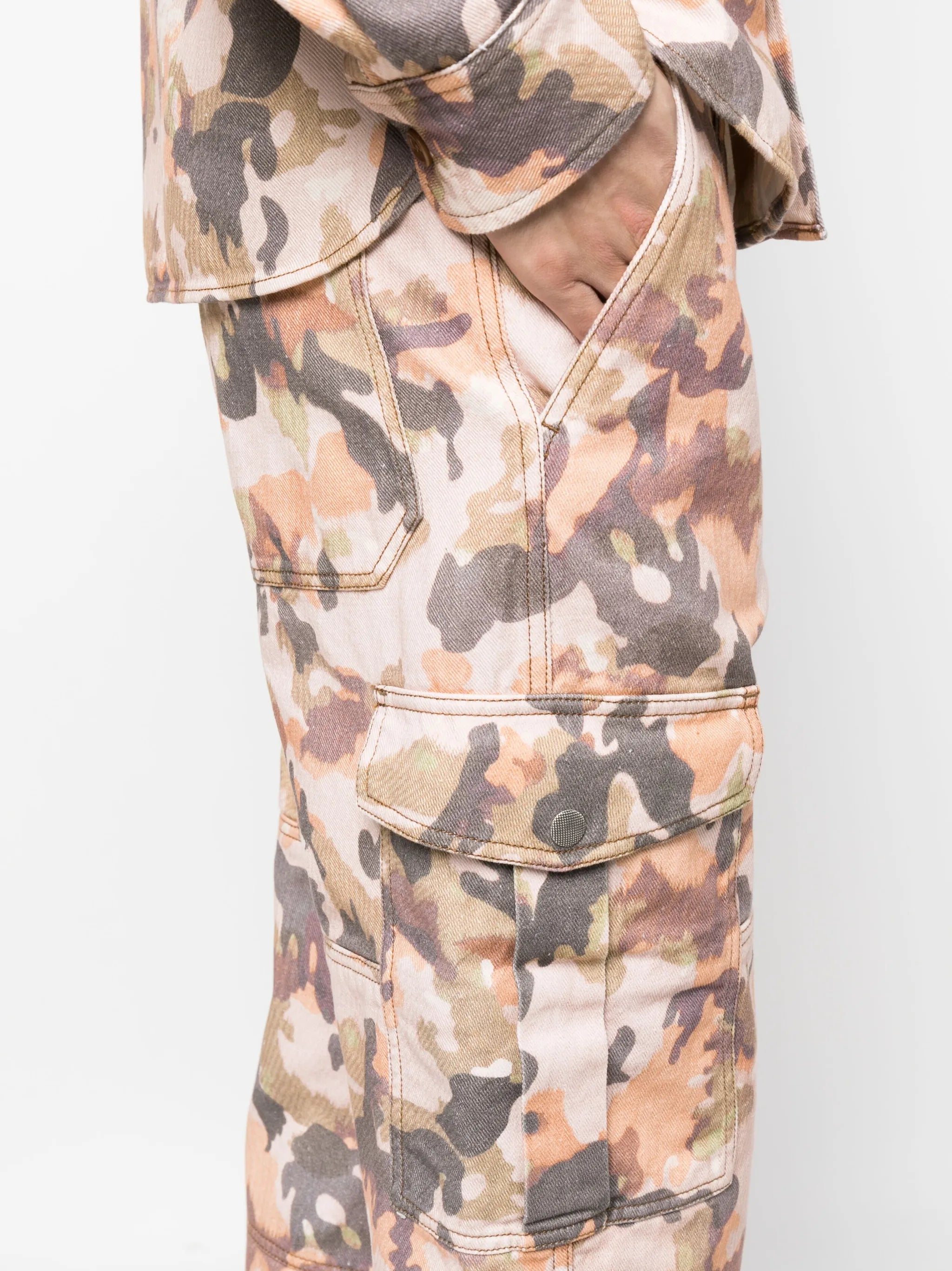 camouflage-print cargo pants