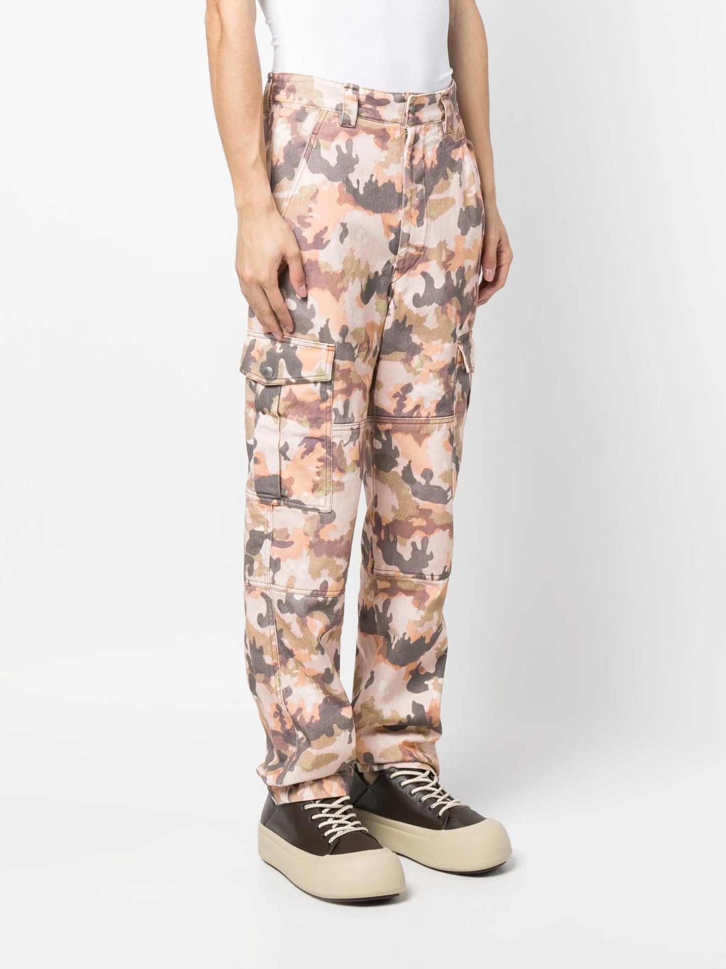 camouflage-print cargo pants
