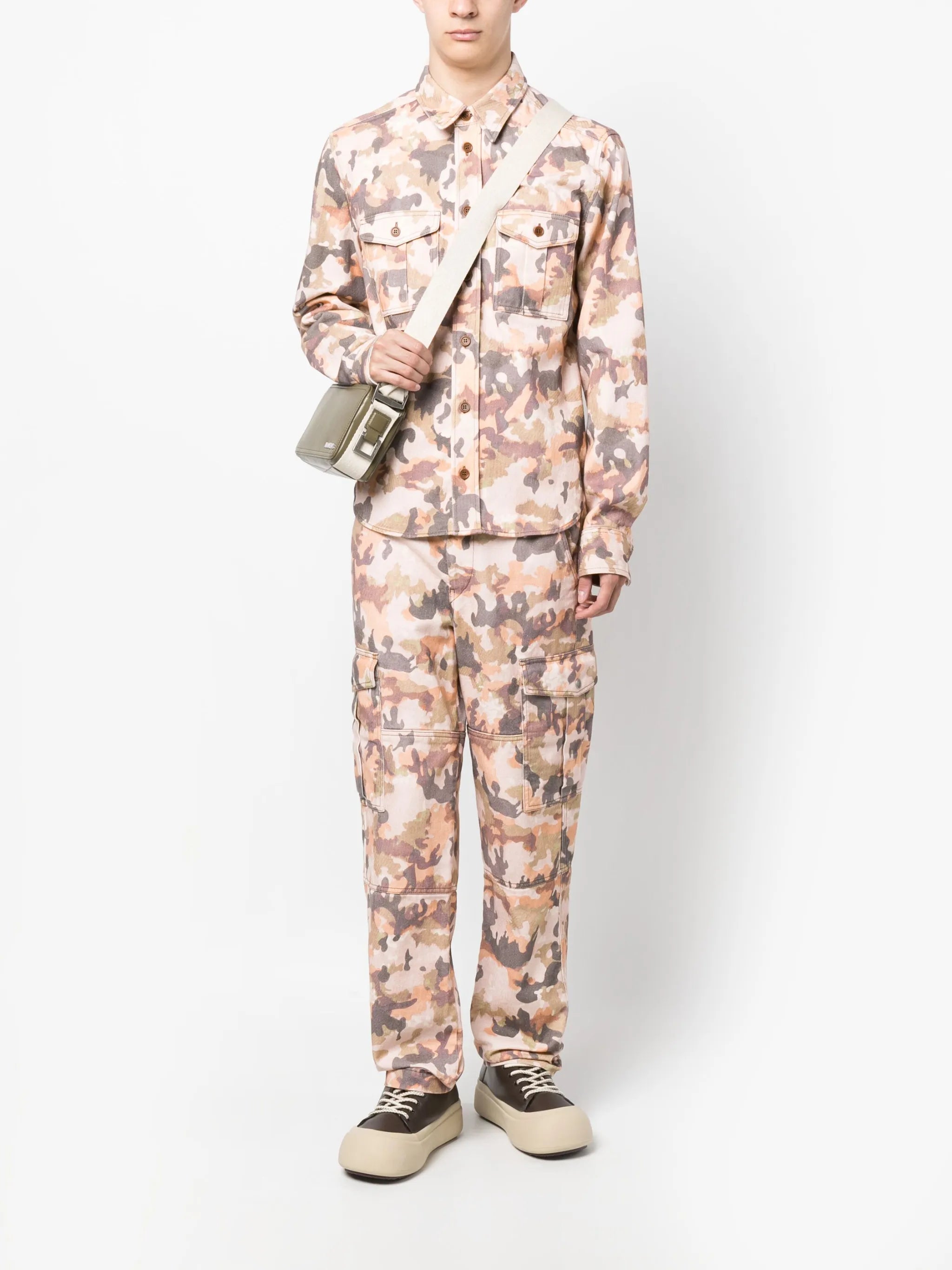 camouflage-print cargo pants