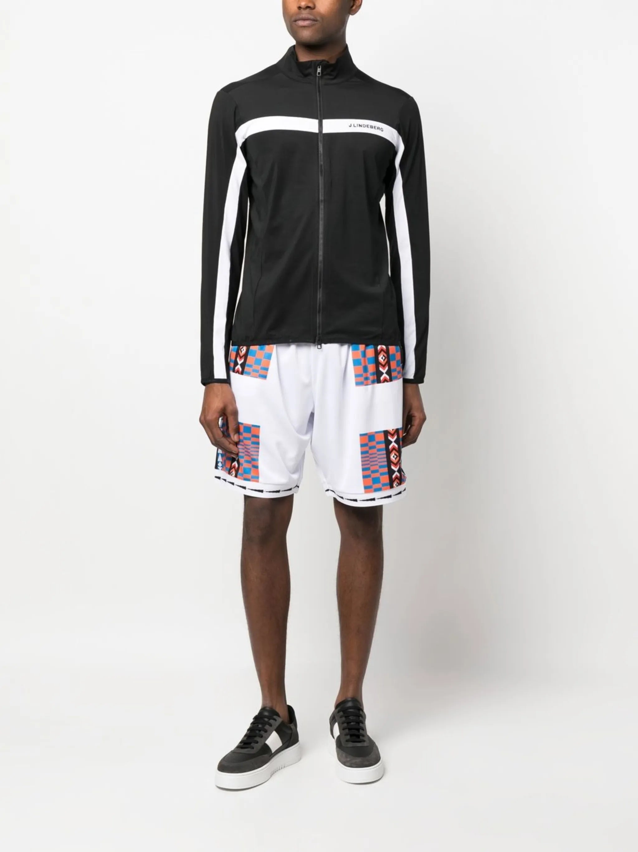 colour-block panelled jacket