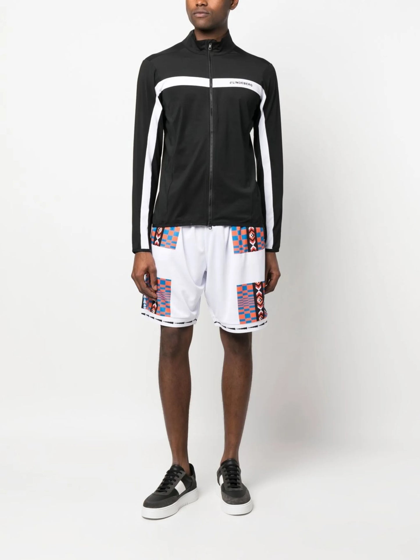 colour-block panelled jacket