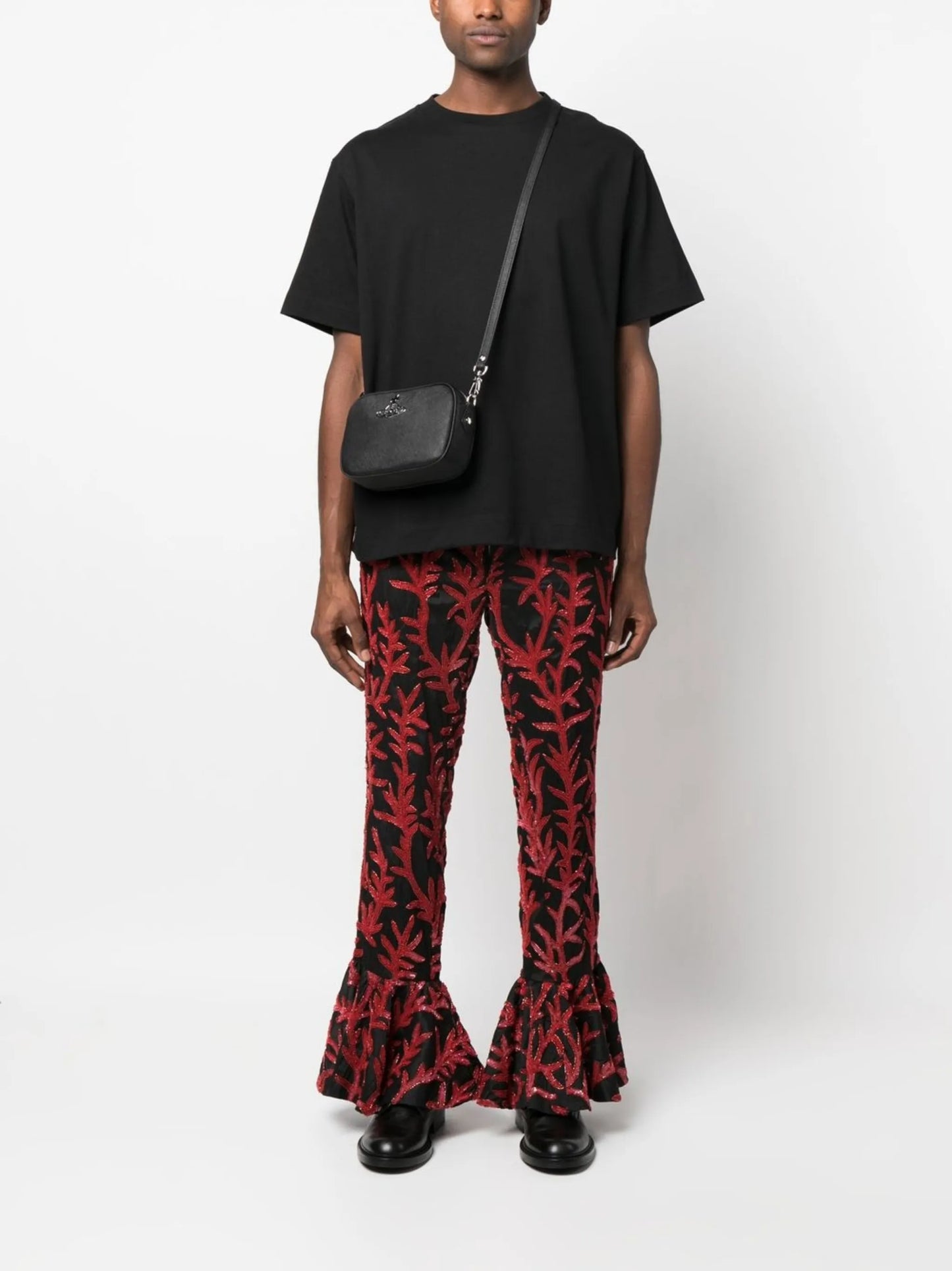 daisy-embellished cotton T-shirt