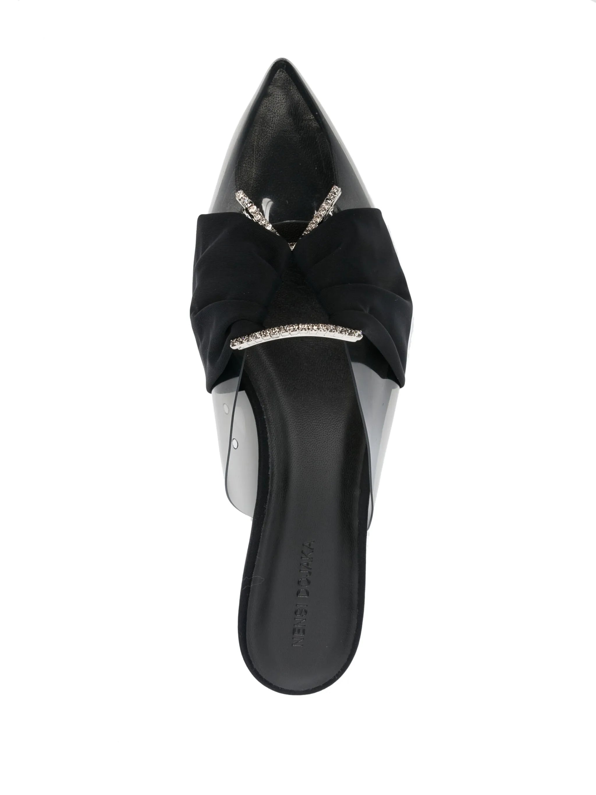 bow-detail pointed mules