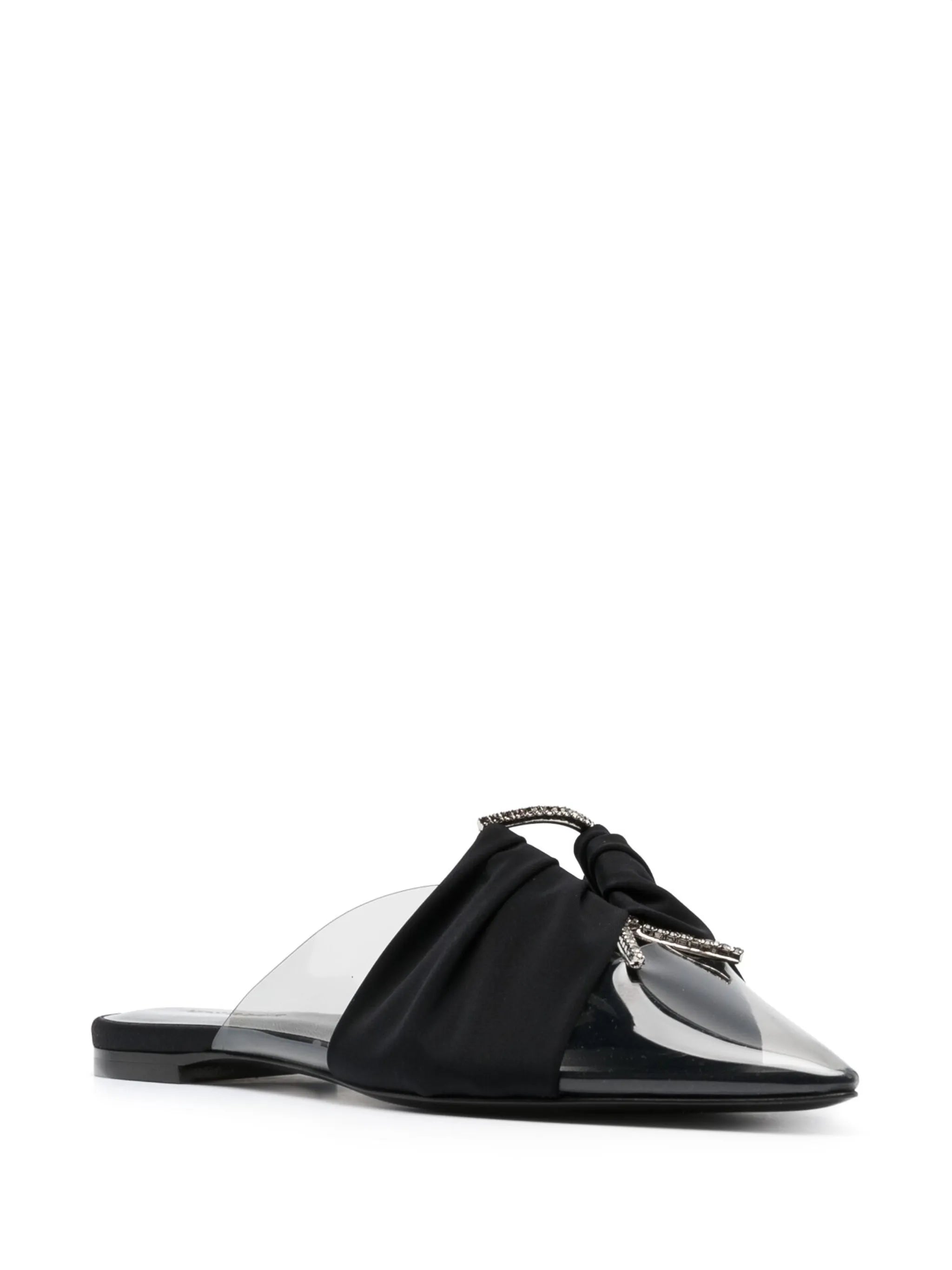 bow-detail pointed mules