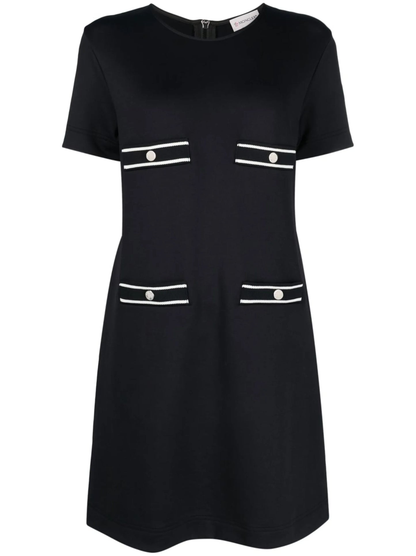 pocket-detail pique minidress