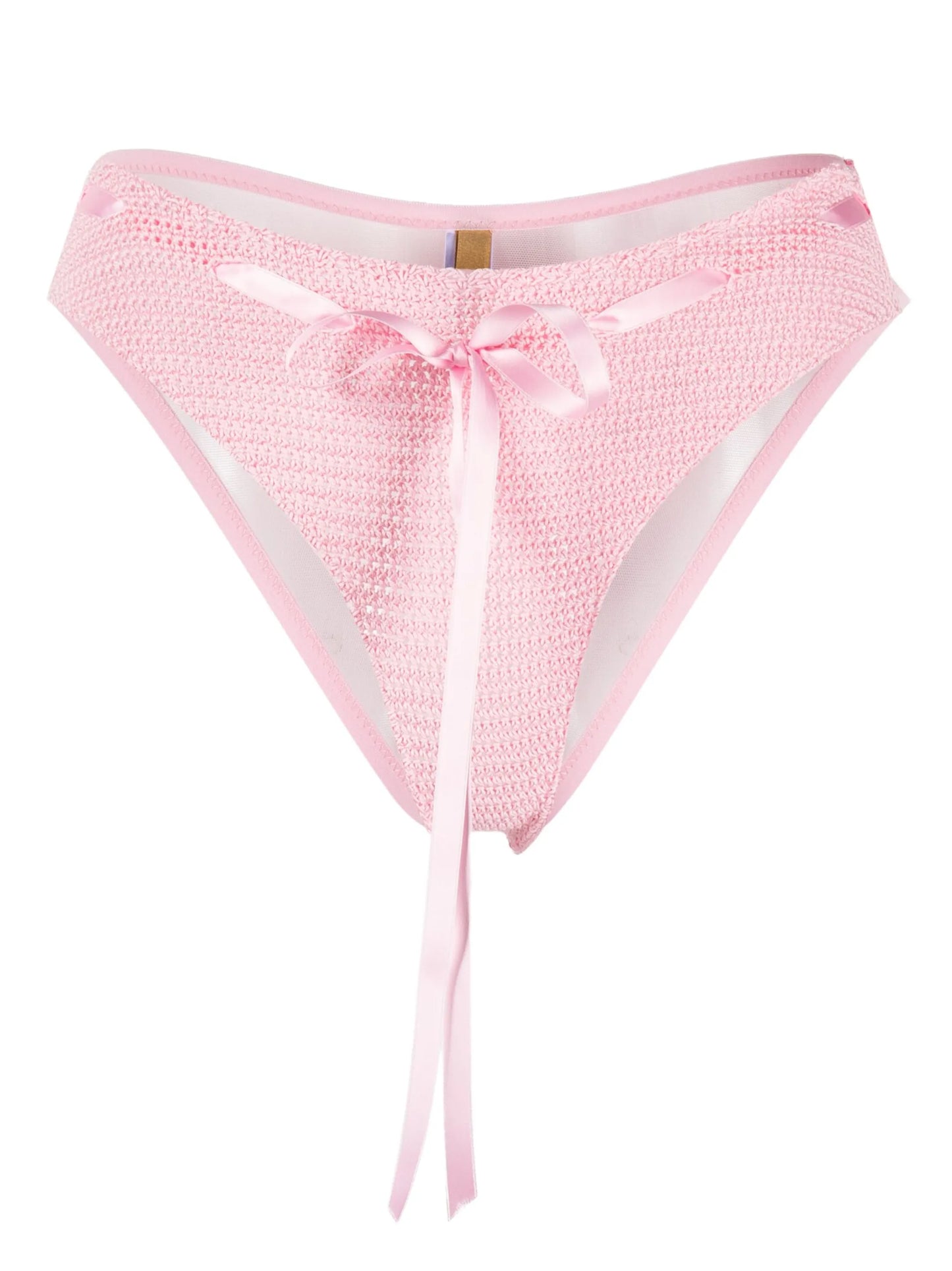 crochet-detail panelled briefs