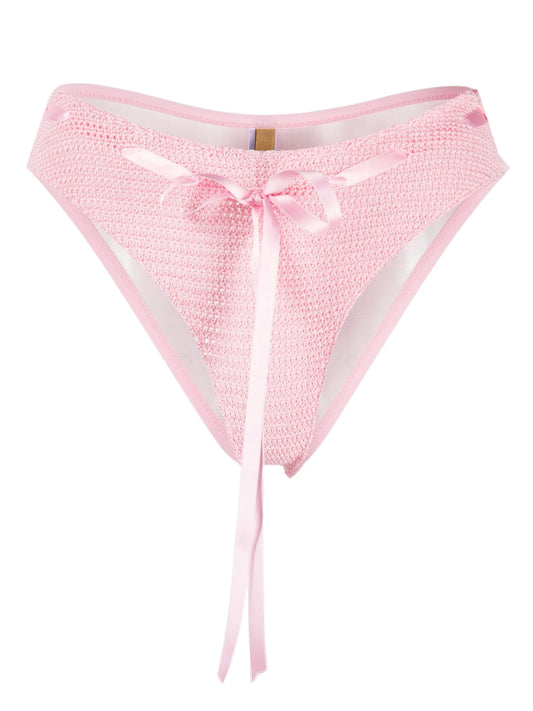 crochet-detail panelled briefs