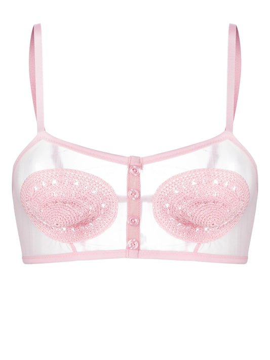 crochet-detailing conical bralette
