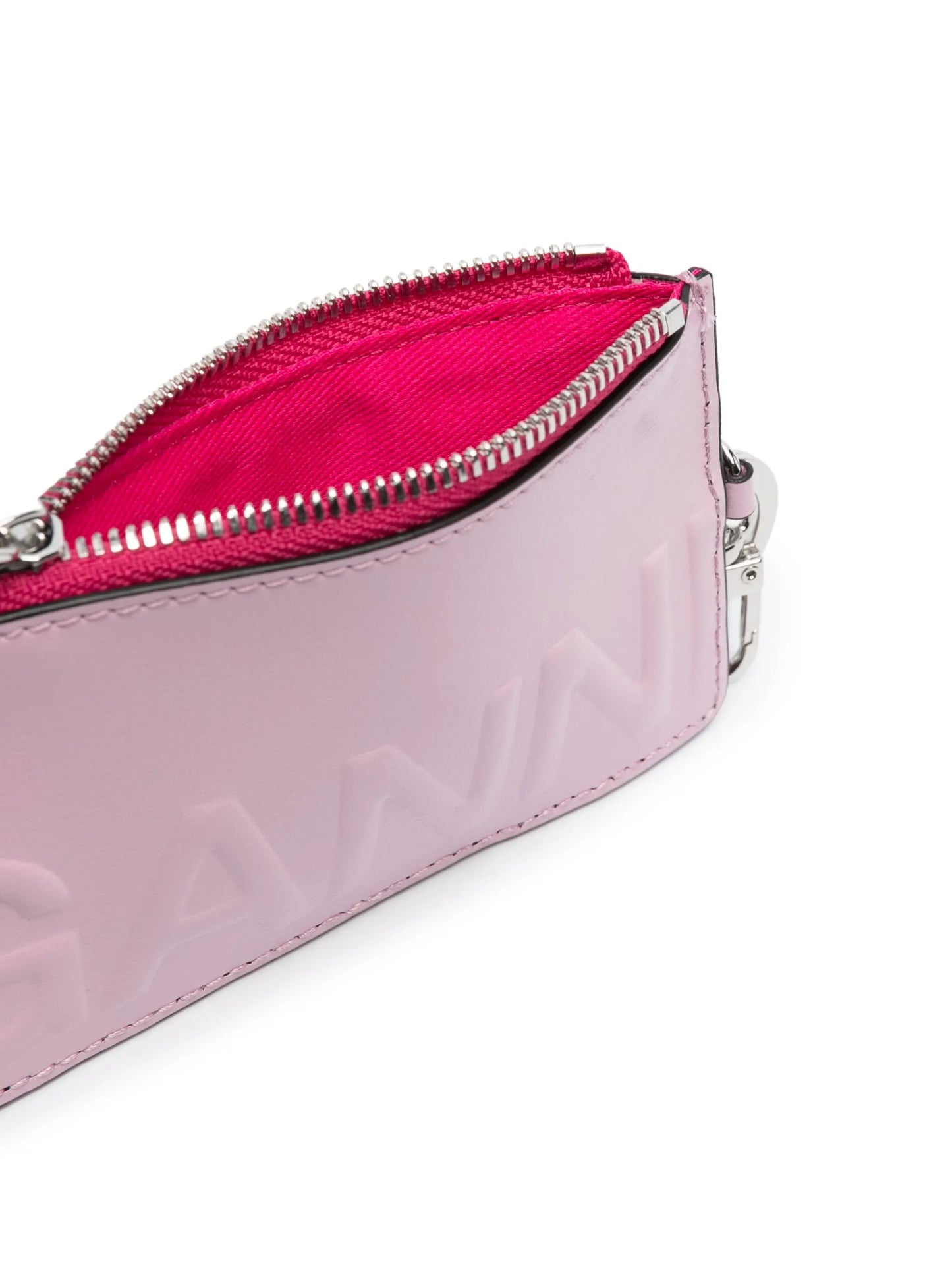 embossed-logo recycled leather wallet
