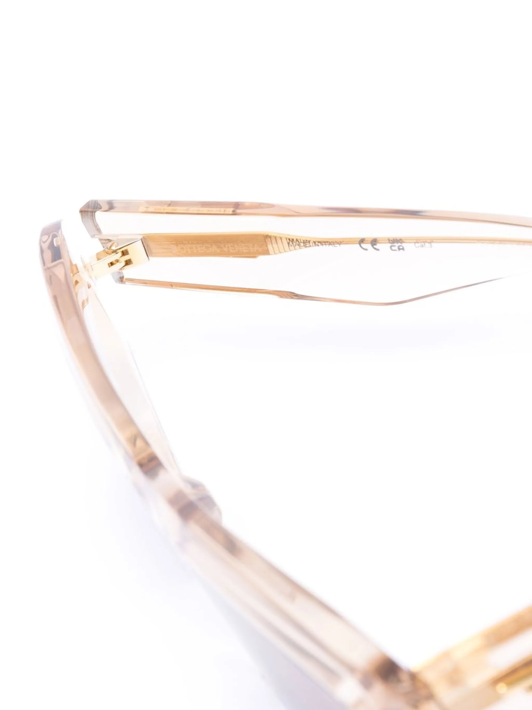 transparent cat-eye frame sunglasses