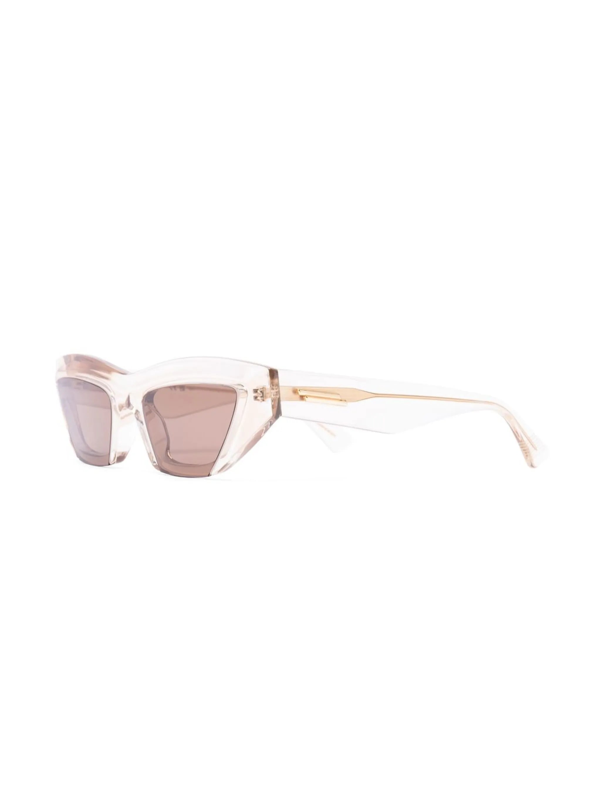 transparent cat-eye frame sunglasses