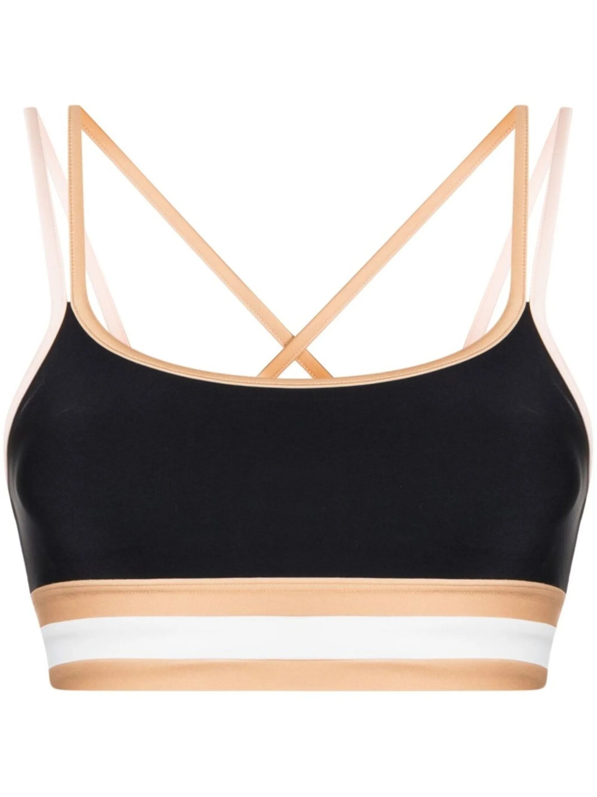 Tempo contrasting-trim top