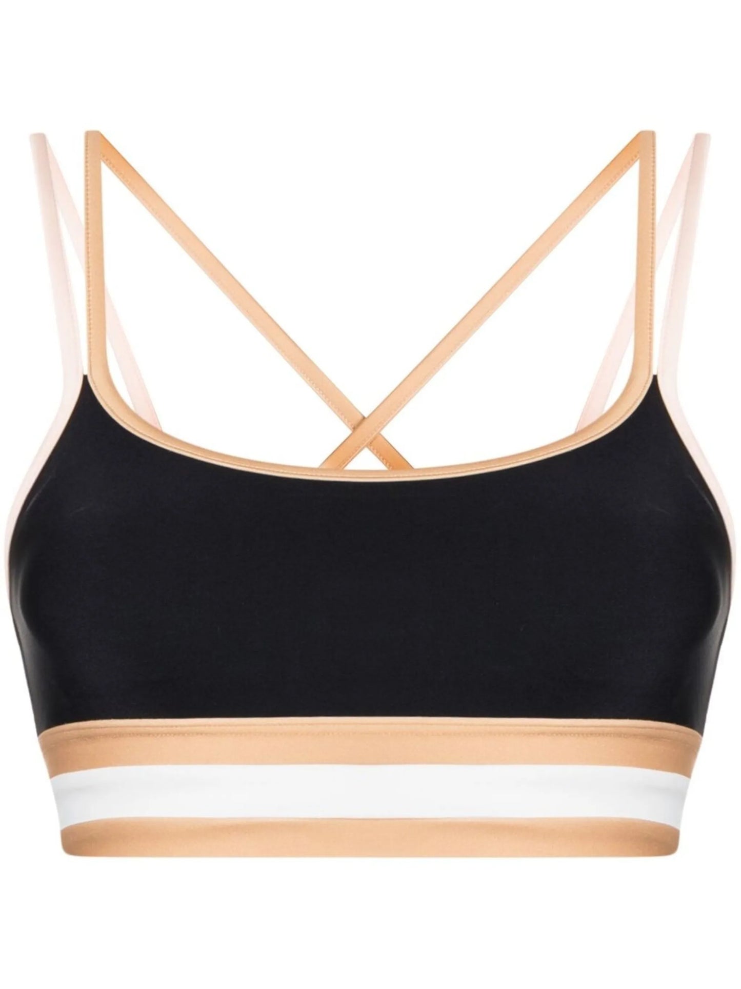 Tempo contrasting-trim top