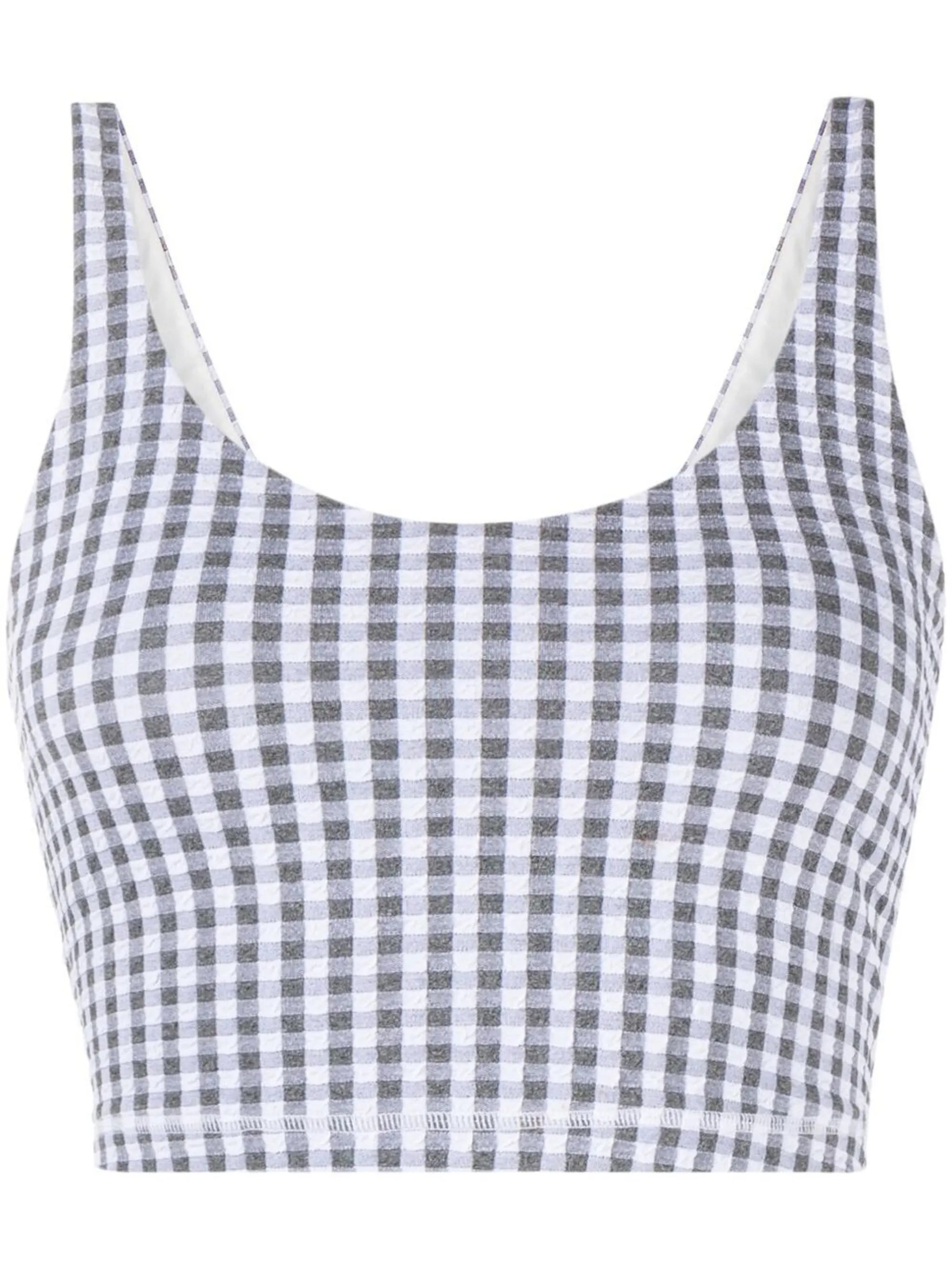 Masilda Tess gingham-check top