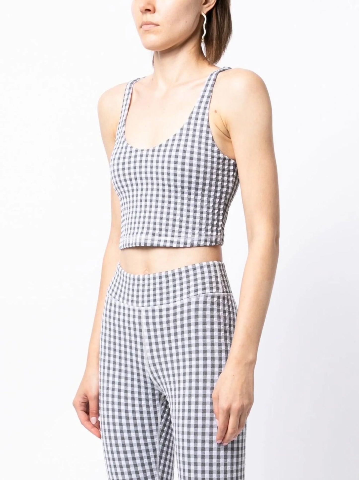 Masilda Tess gingham-check top