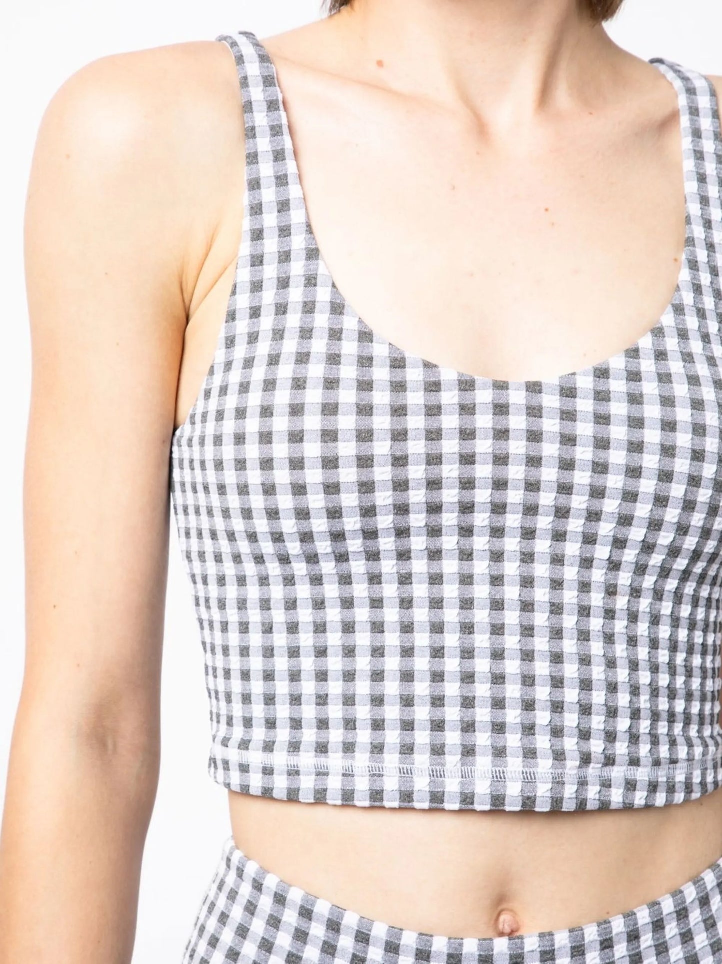 Masilda Tess gingham-check top