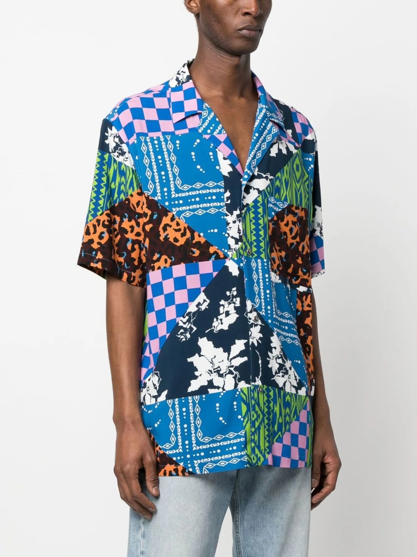 mix print shirt