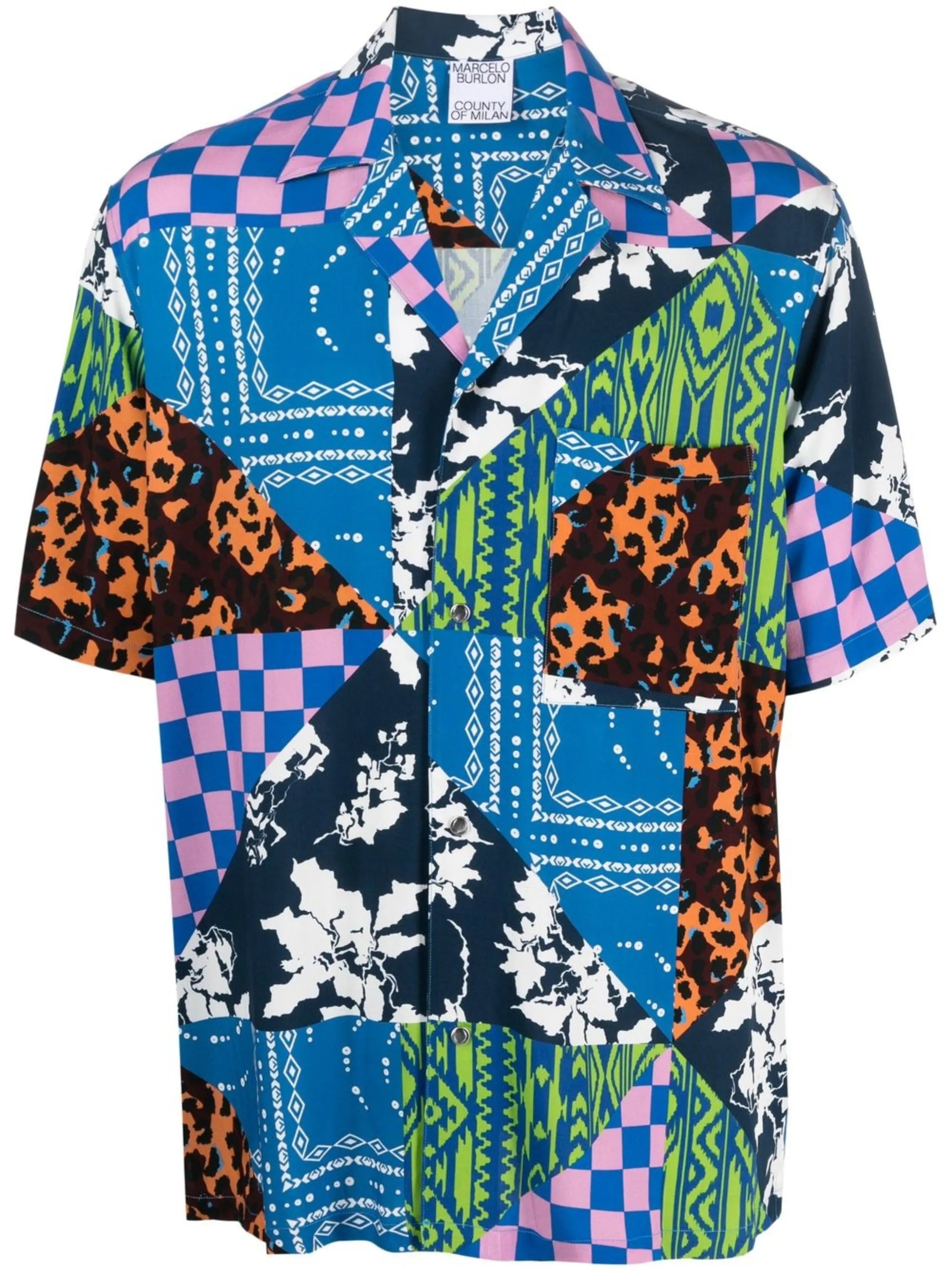 mix print shirt
