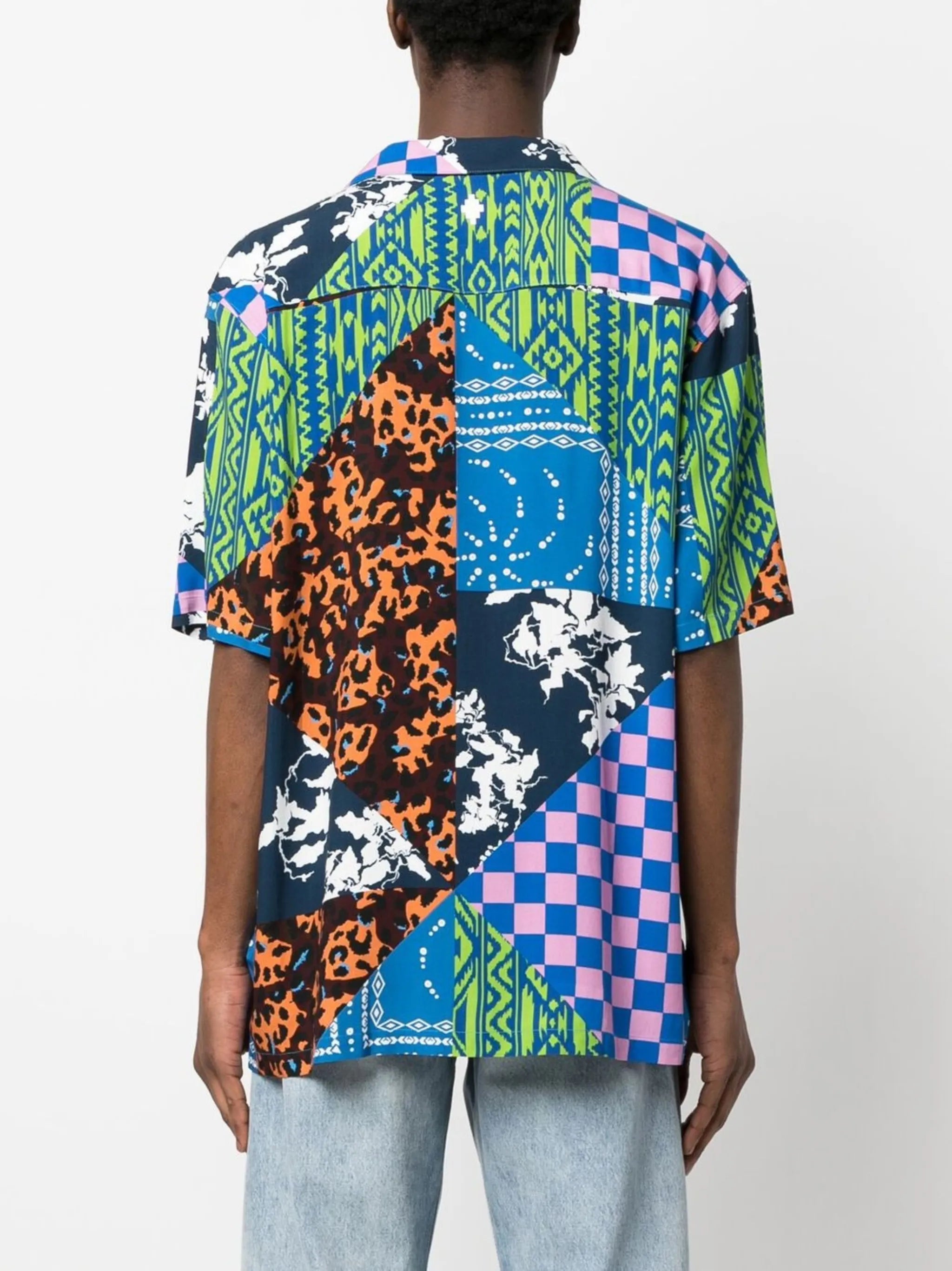 mix print shirt