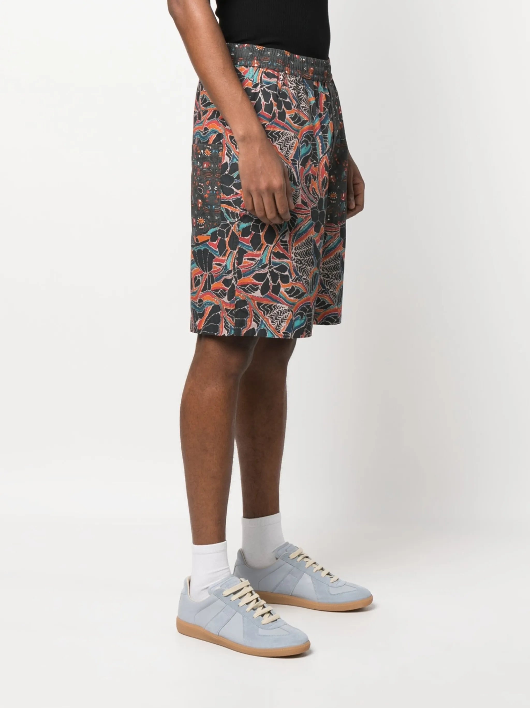 graphic-print deck shorts