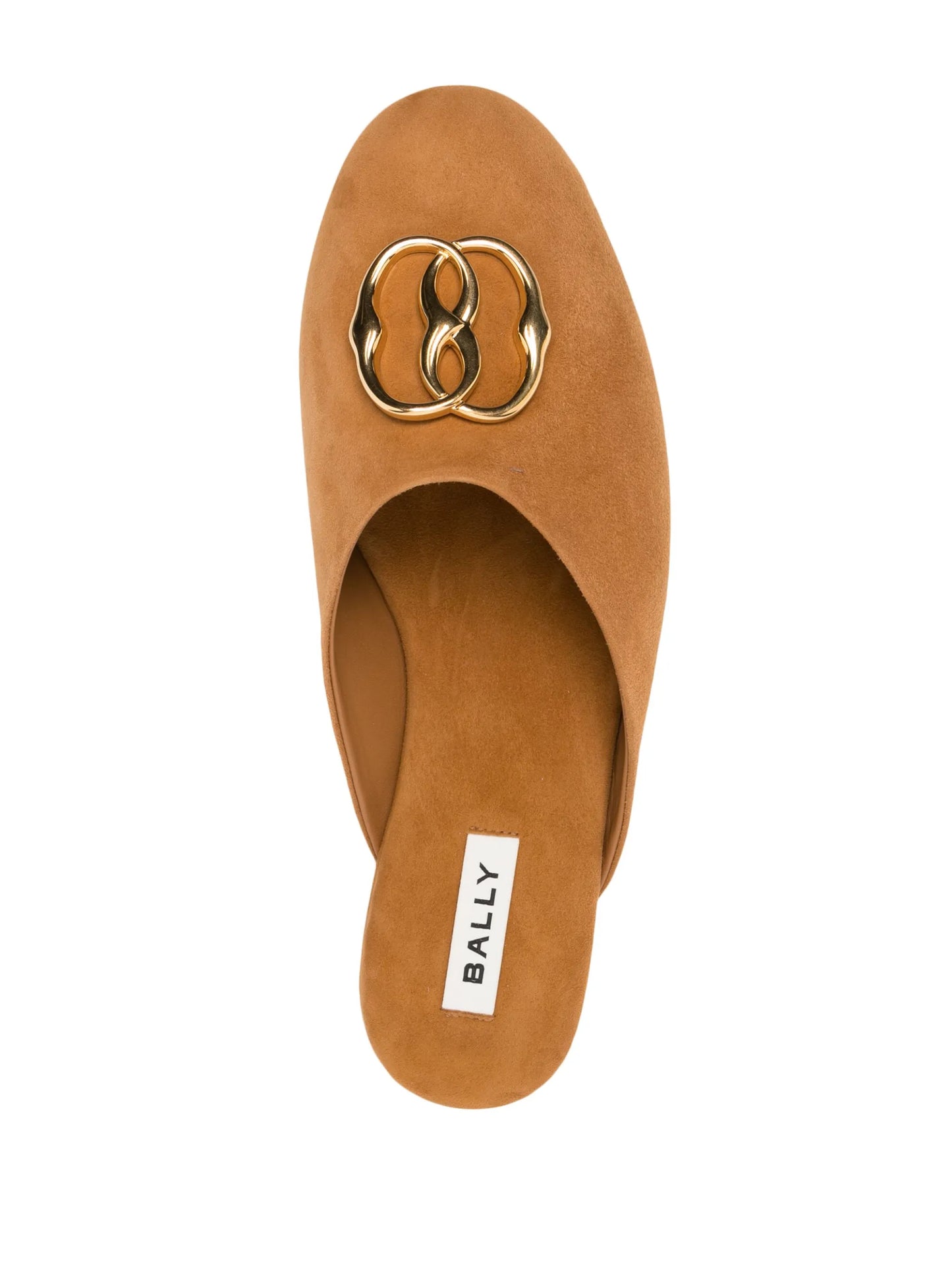 Gylon logo-plaque leather slippers