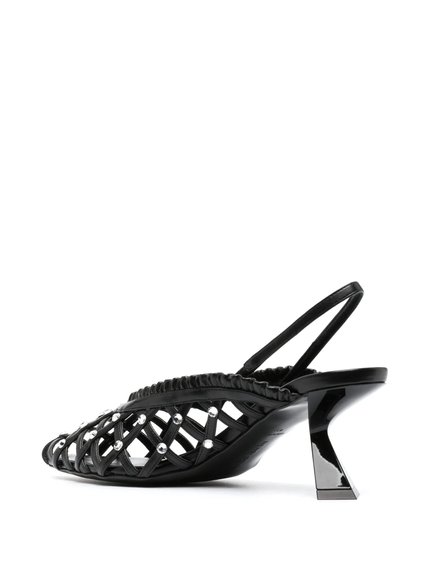 crystal-embellishment 75mm slingback pumps