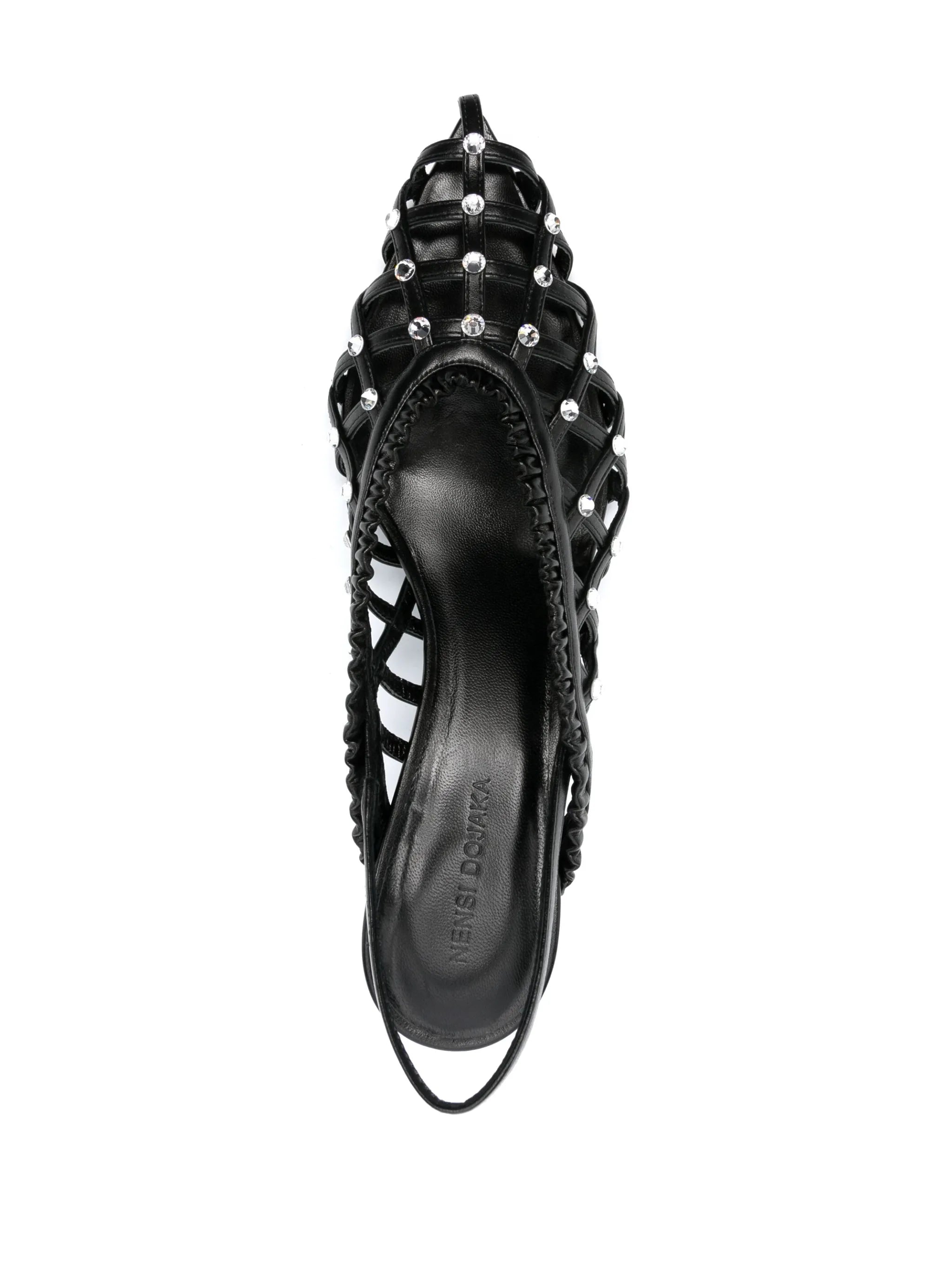 crystal-embellishment 75mm slingback pumps