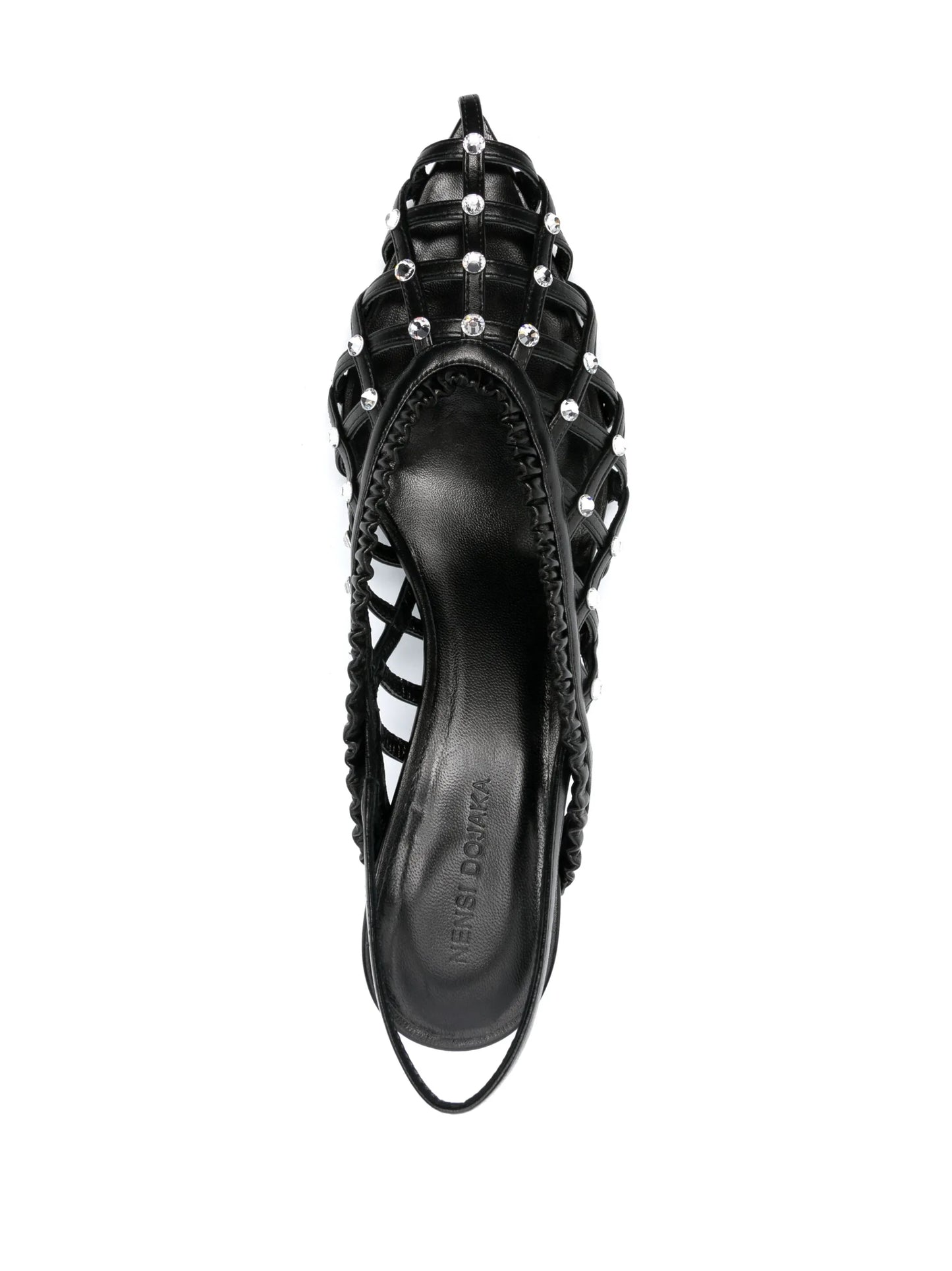 crystal-embellishment 75mm slingback pumps