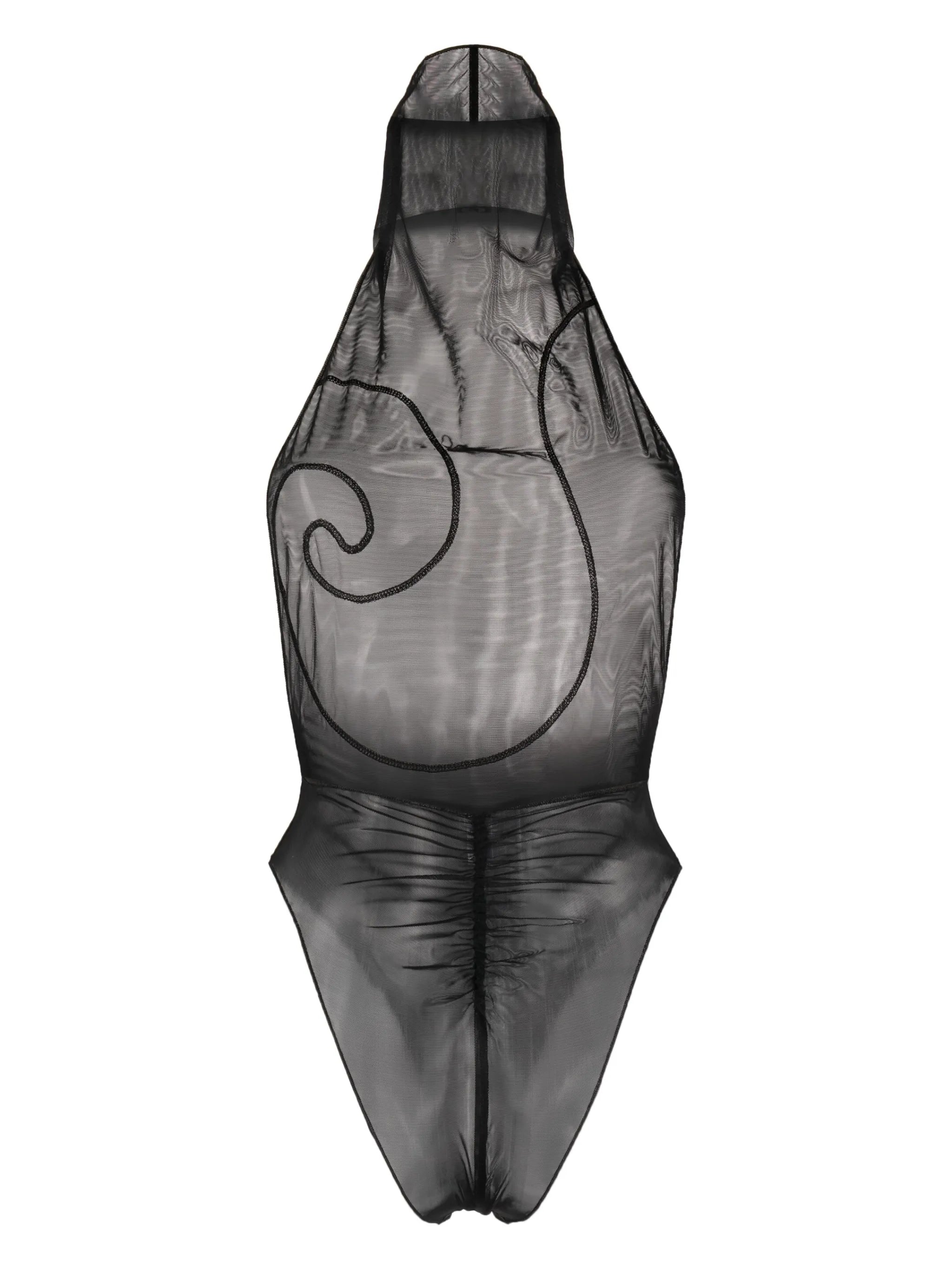Galaxy panelled mesh bodysuit