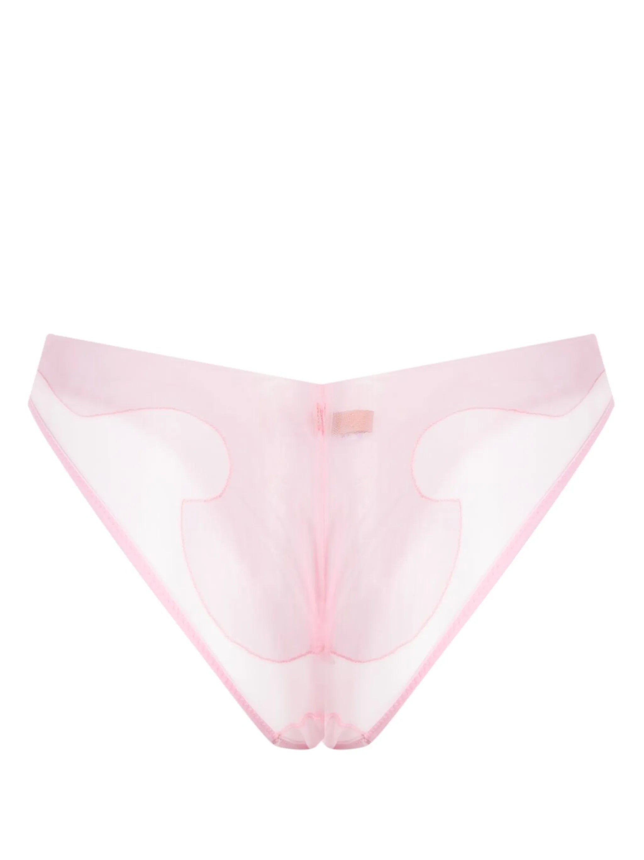 Isosceles sheer-finish brief