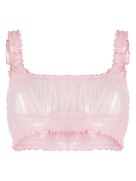 Cirrus gathered-detail bra