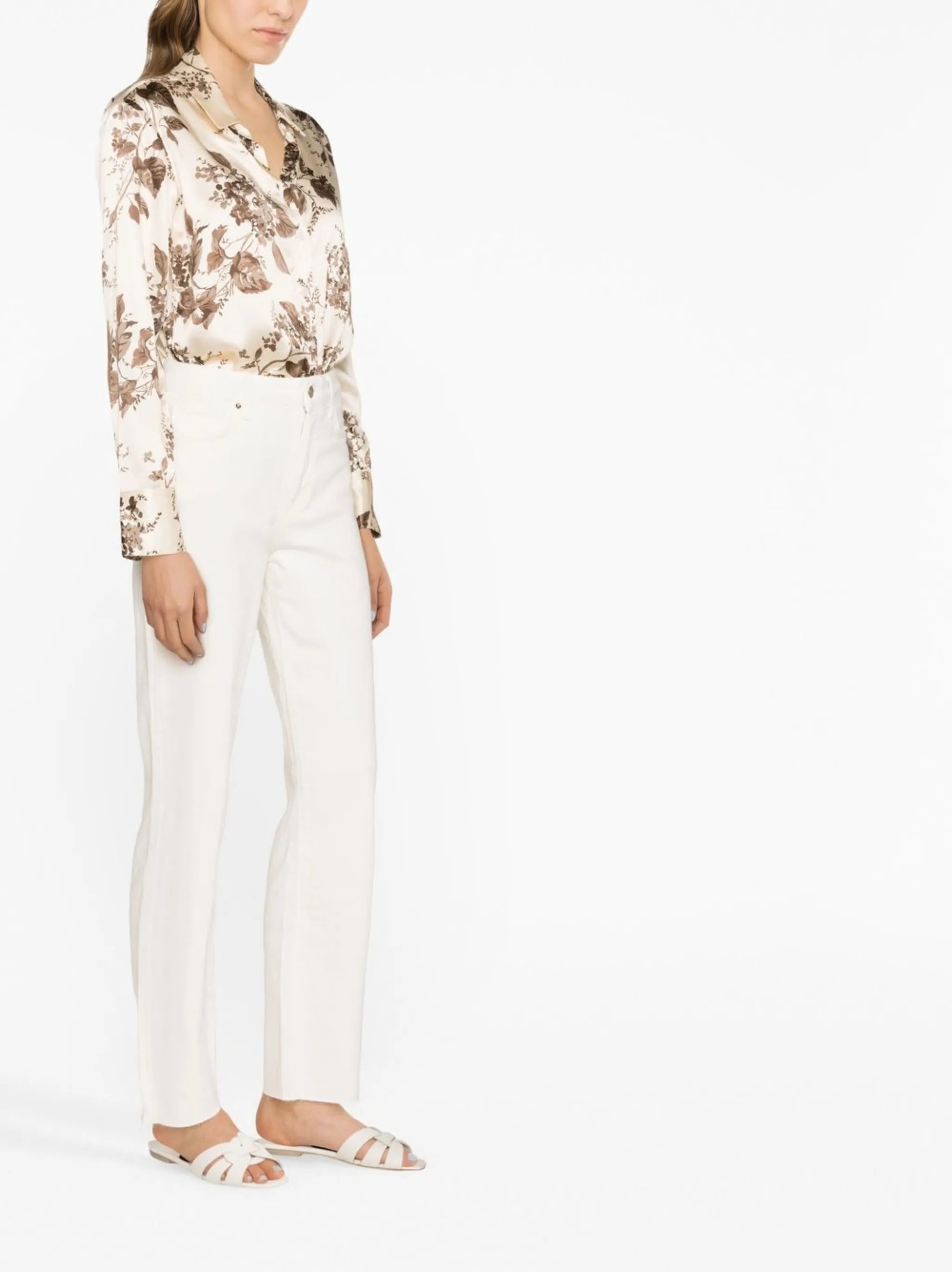 Stella raw-cut hem jeans