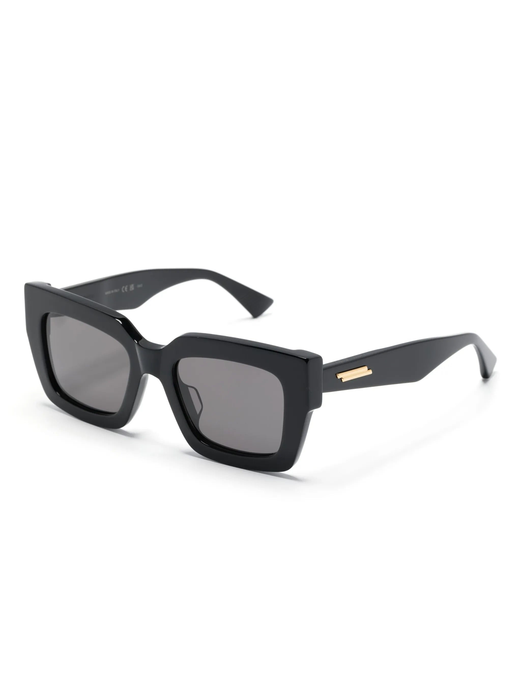 square-frame logo-plaque sunglasses