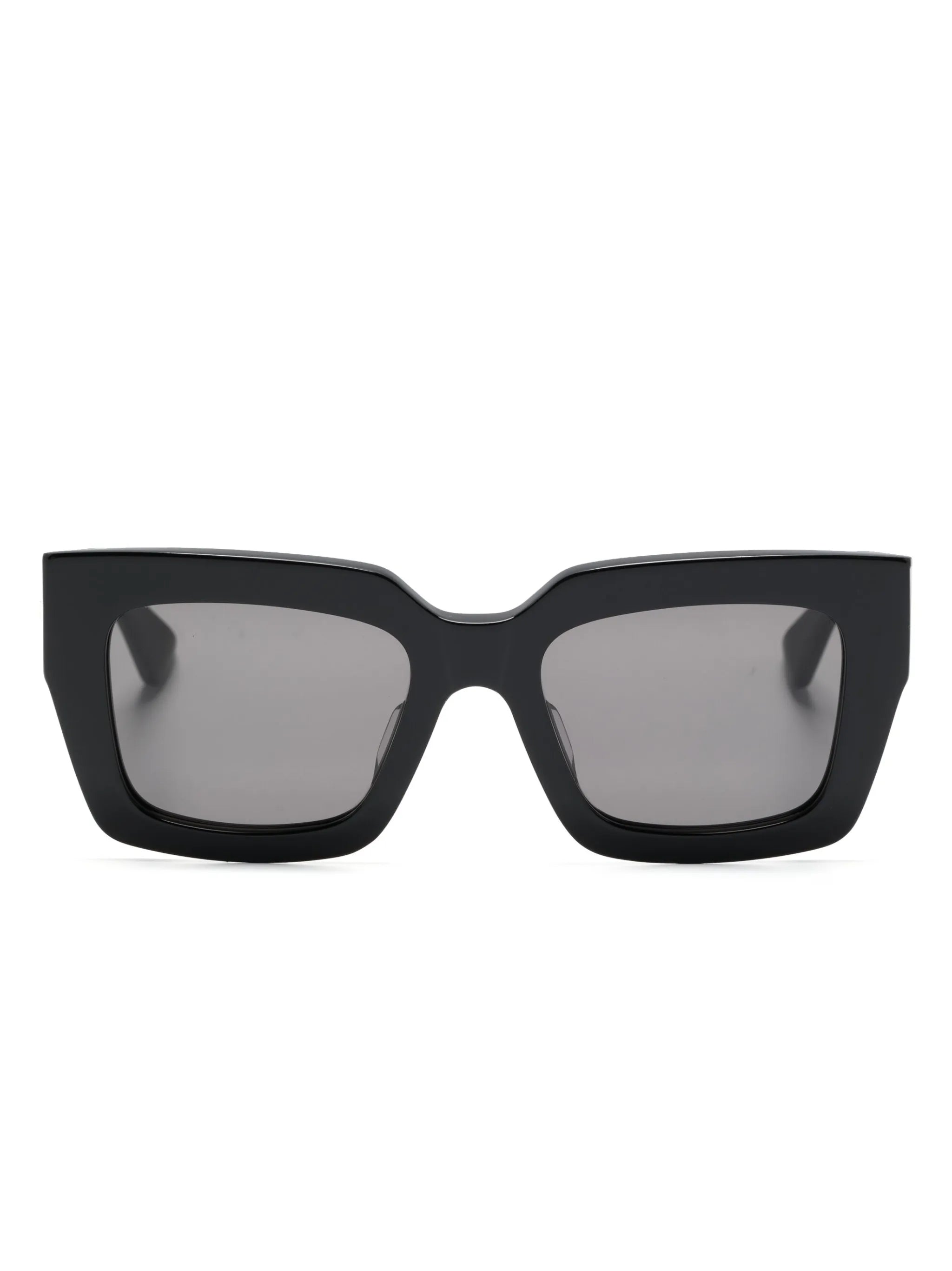 square-frame logo-plaque sunglasses