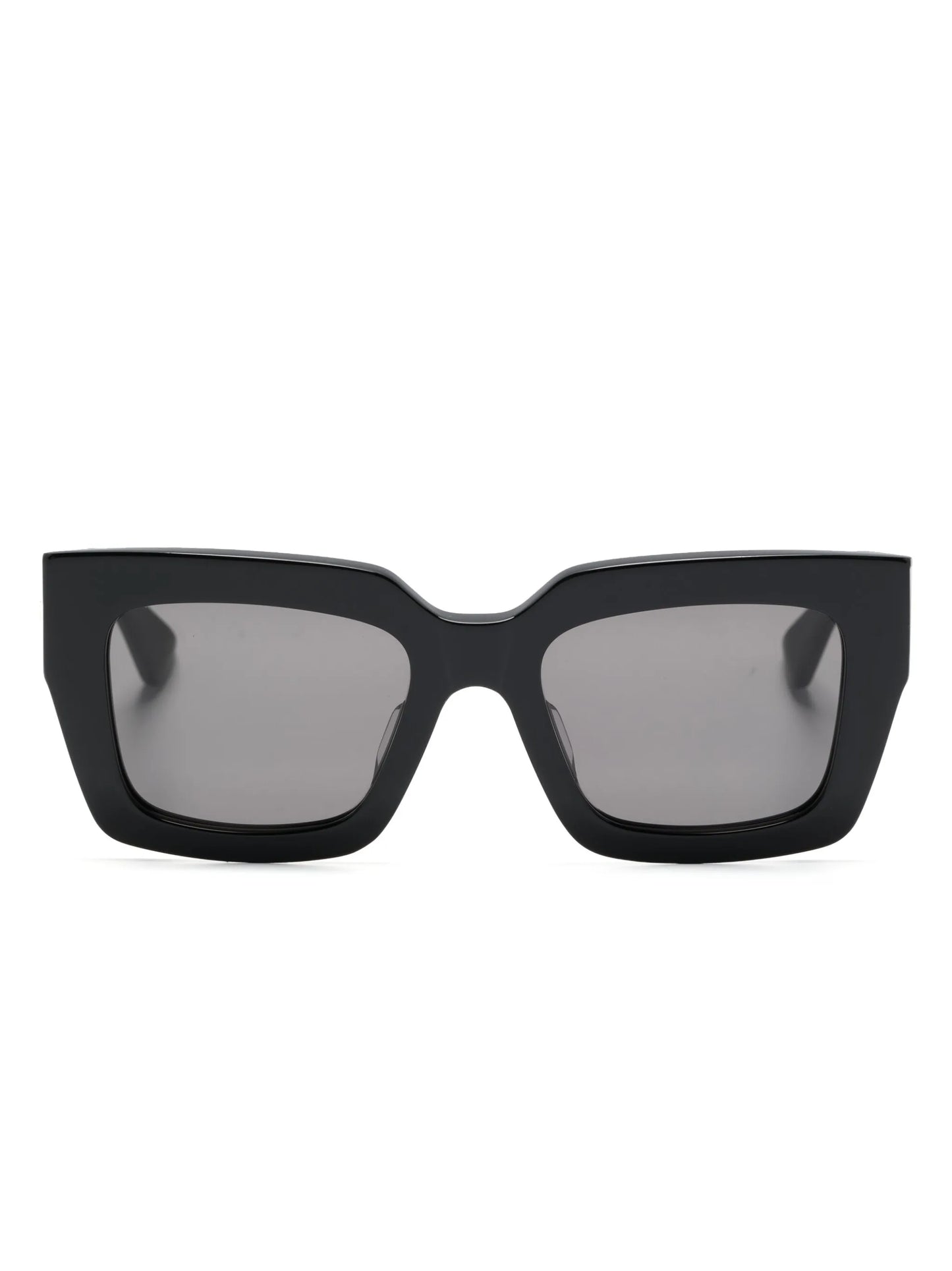 square-frame logo-plaque sunglasses