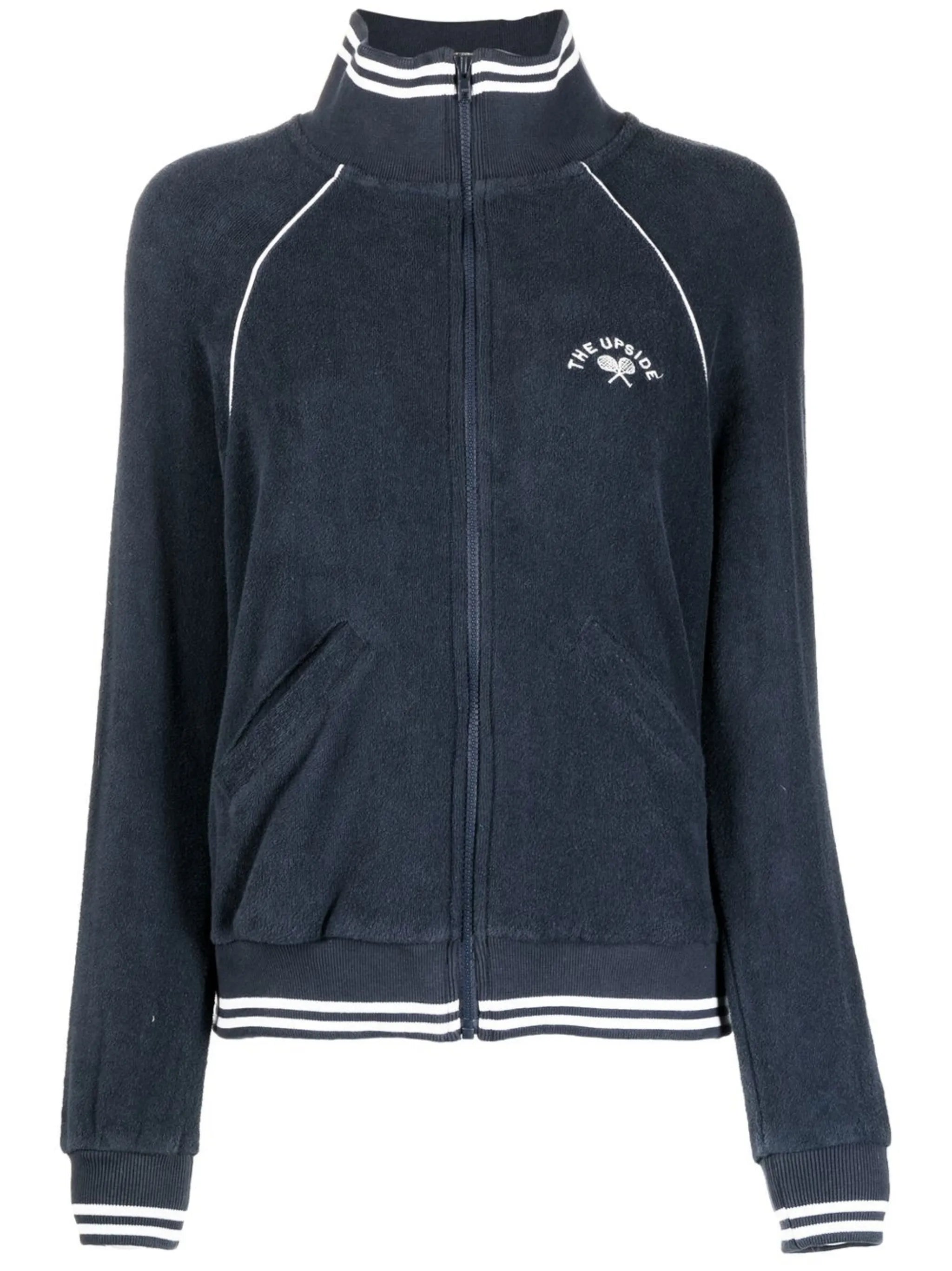 embroidered-logo detail jacket