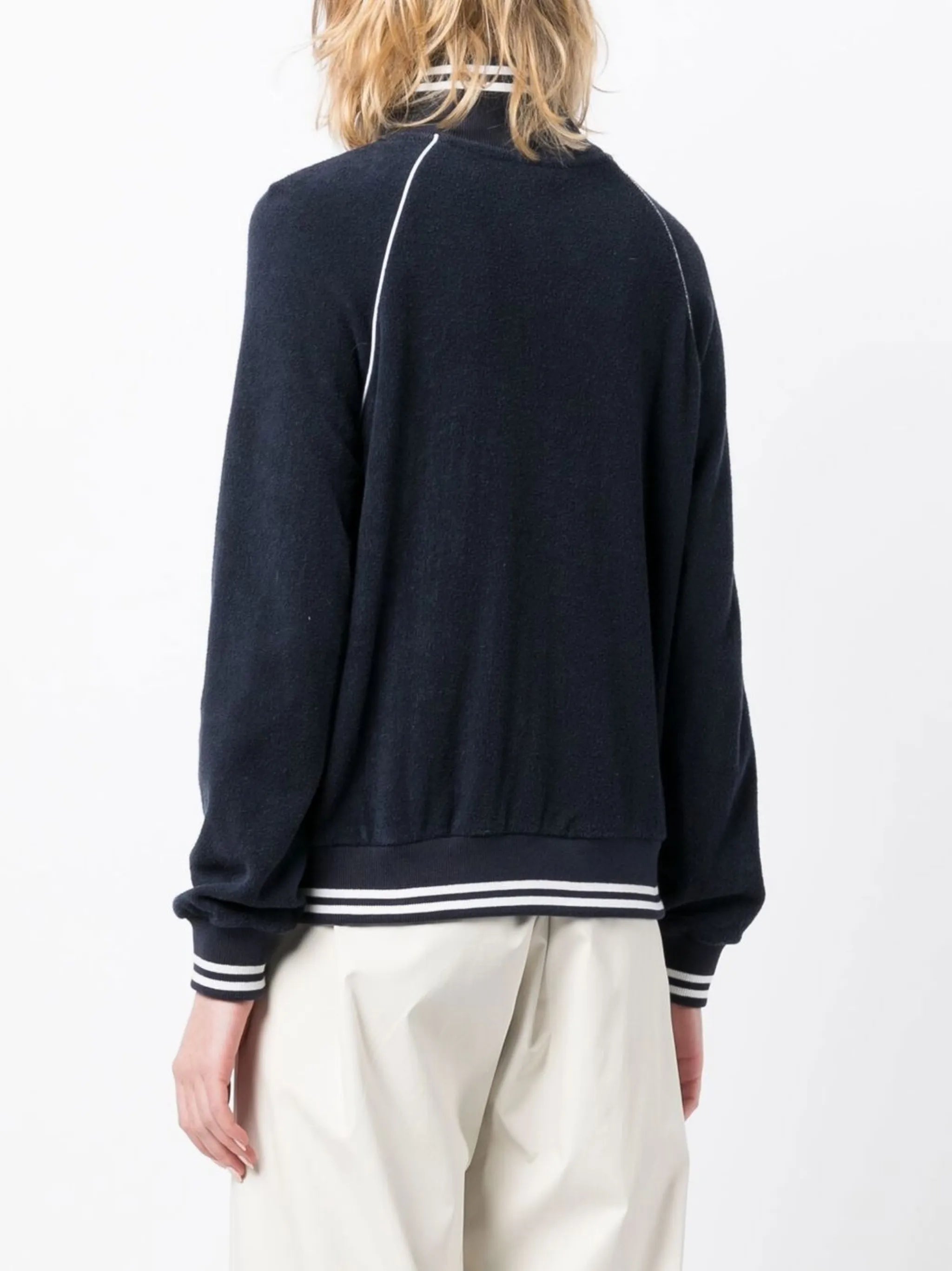 embroidered-logo detail jacket