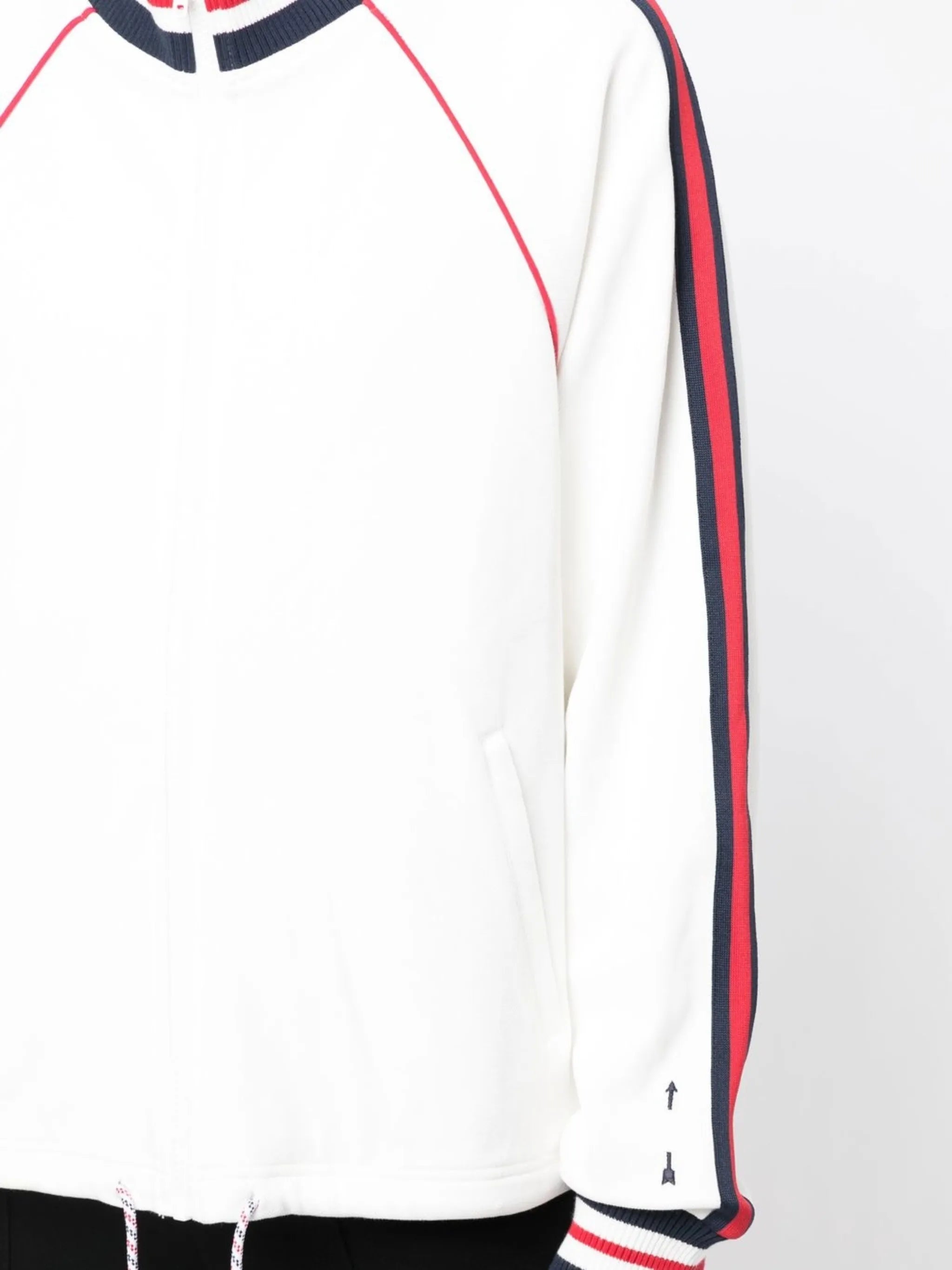 stripe-detail zipped jacket